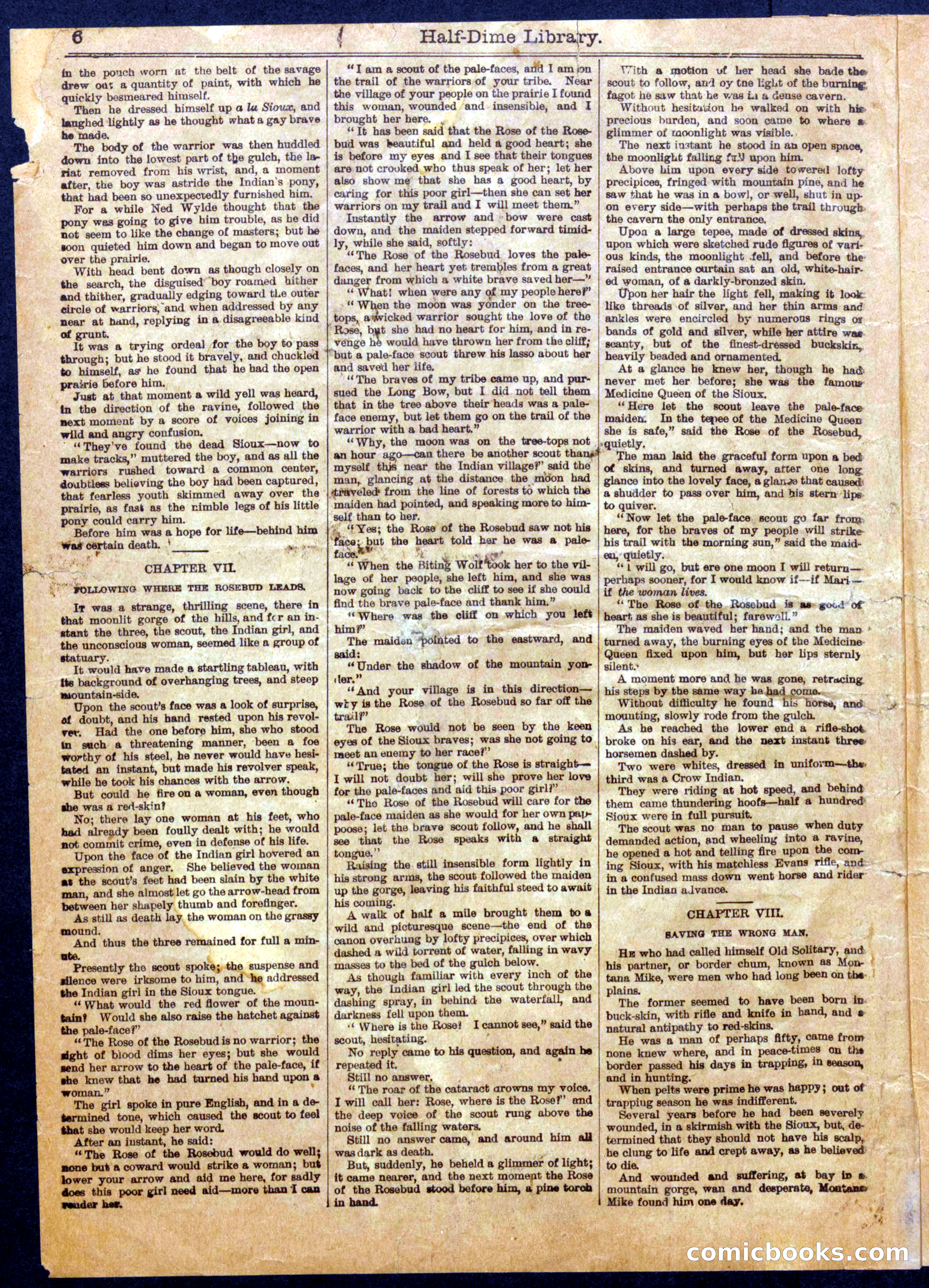 Beadle's Half Dime Library No. 1059 — page 6 of 16