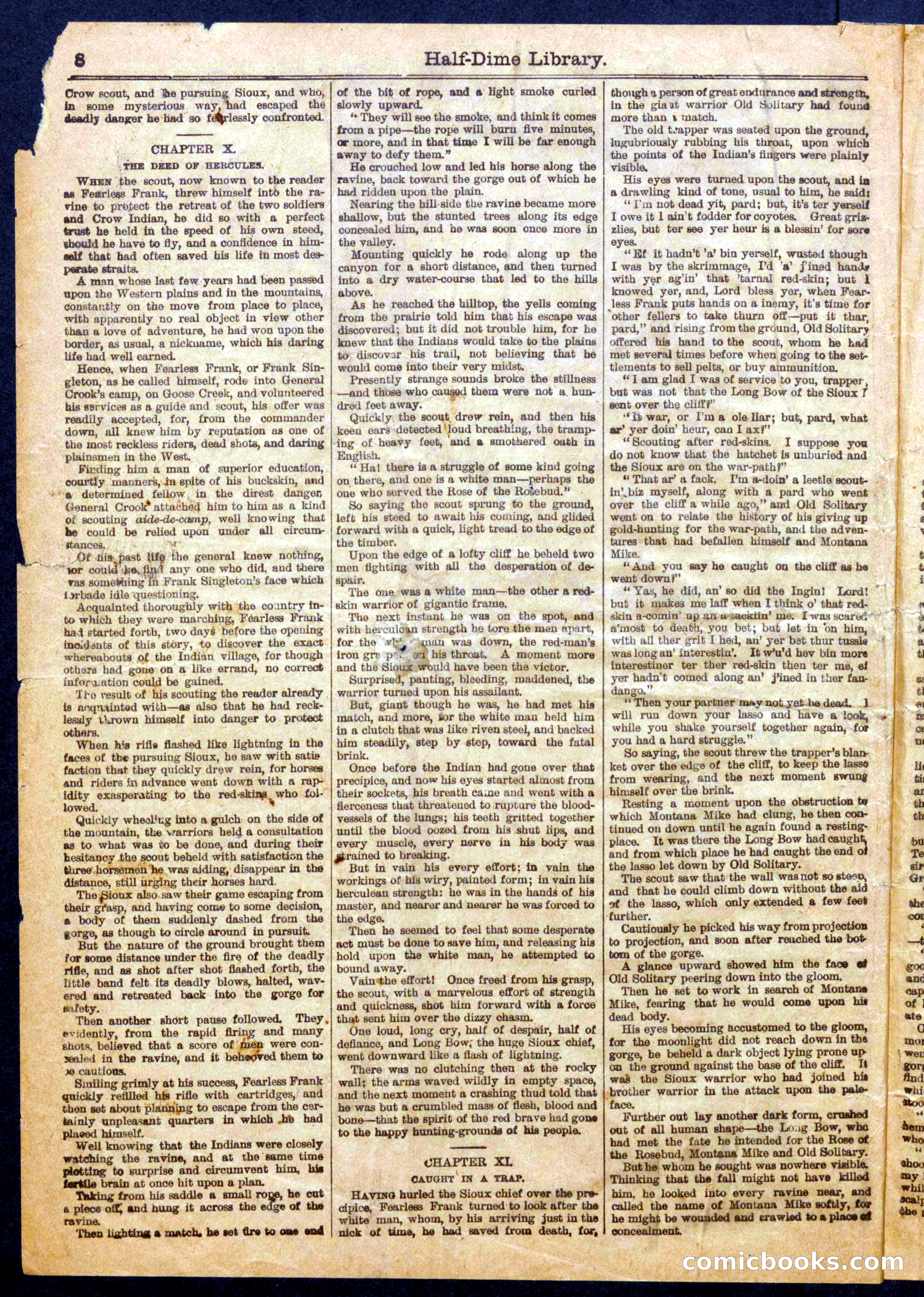 Beadle's Half Dime Library No. 1059 — page 8 of 16