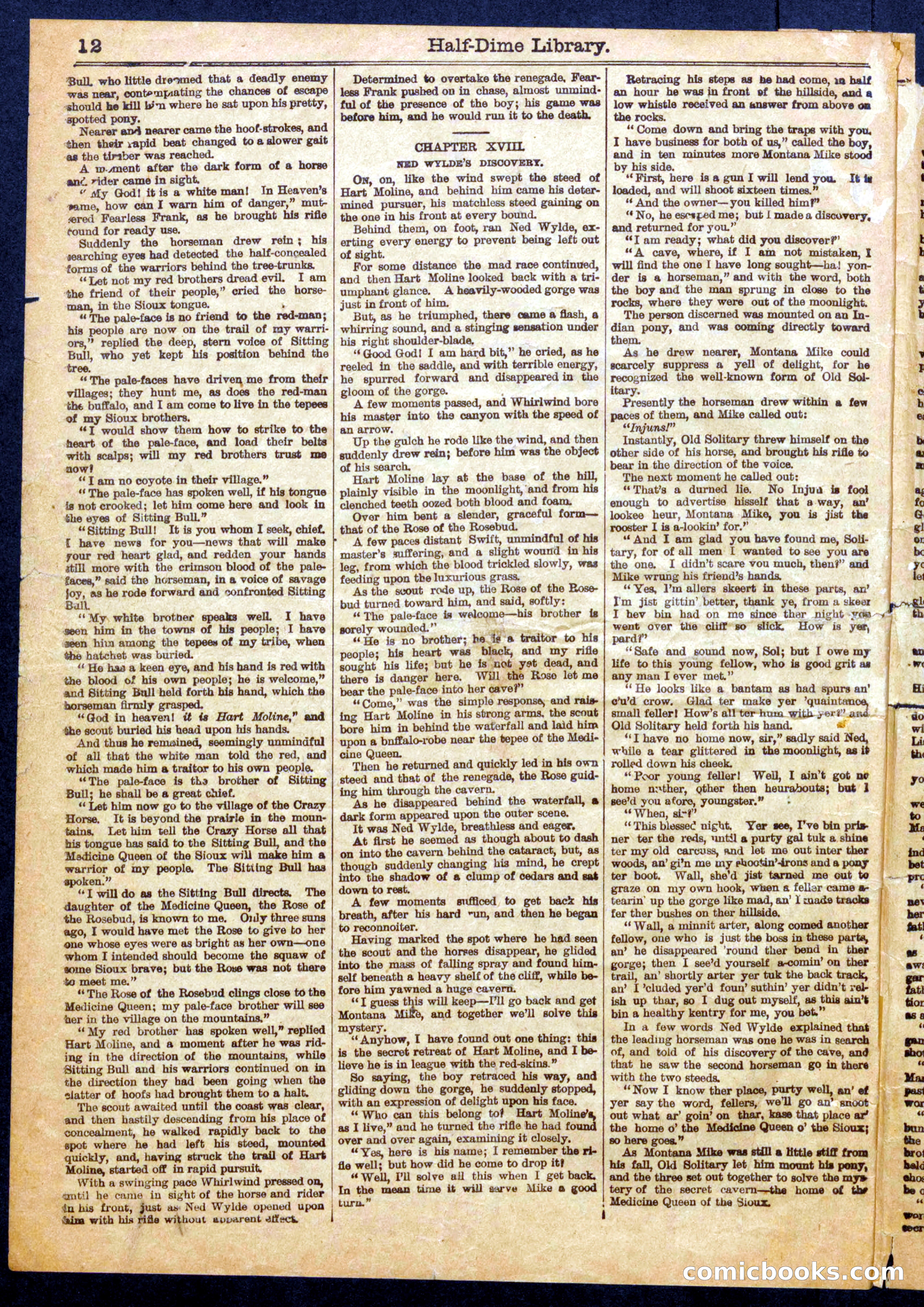 Beadle's Half Dime Library No. 1059 — page 12 of 16