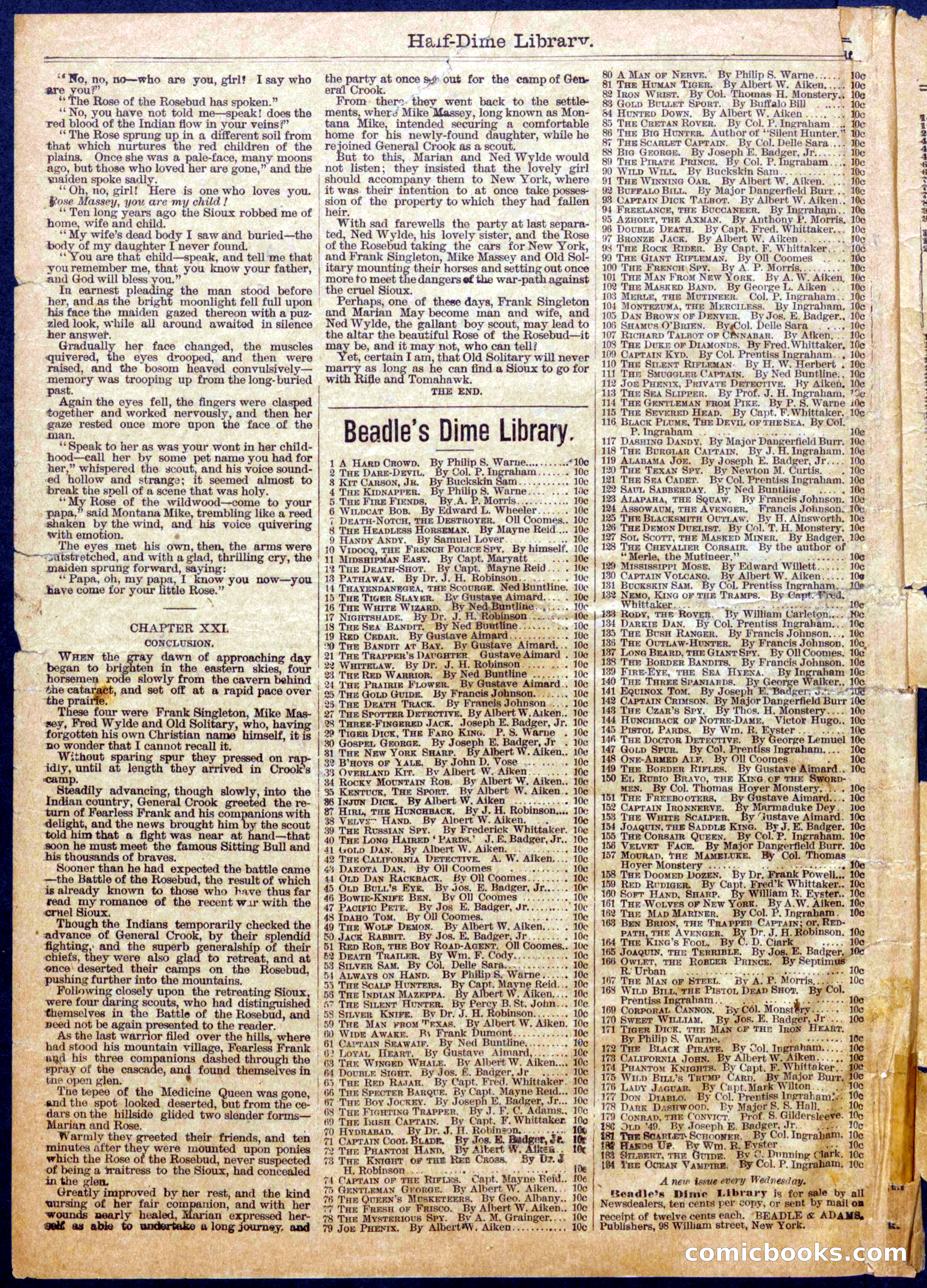Beadle's Half Dime Library No. 1059 — page 14 of 16