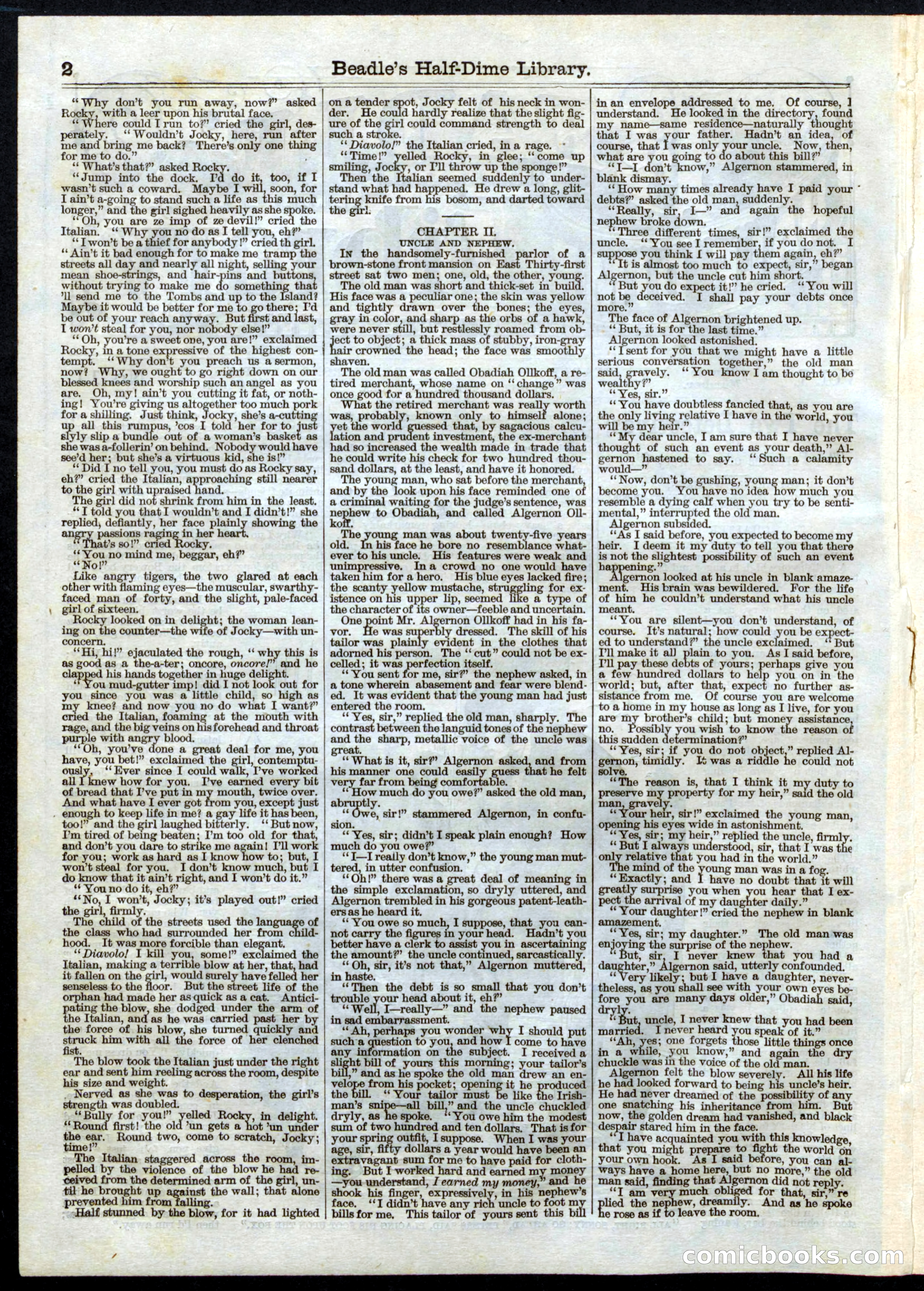Beadle's Half Dime Library No. 11 — page 2 of 16