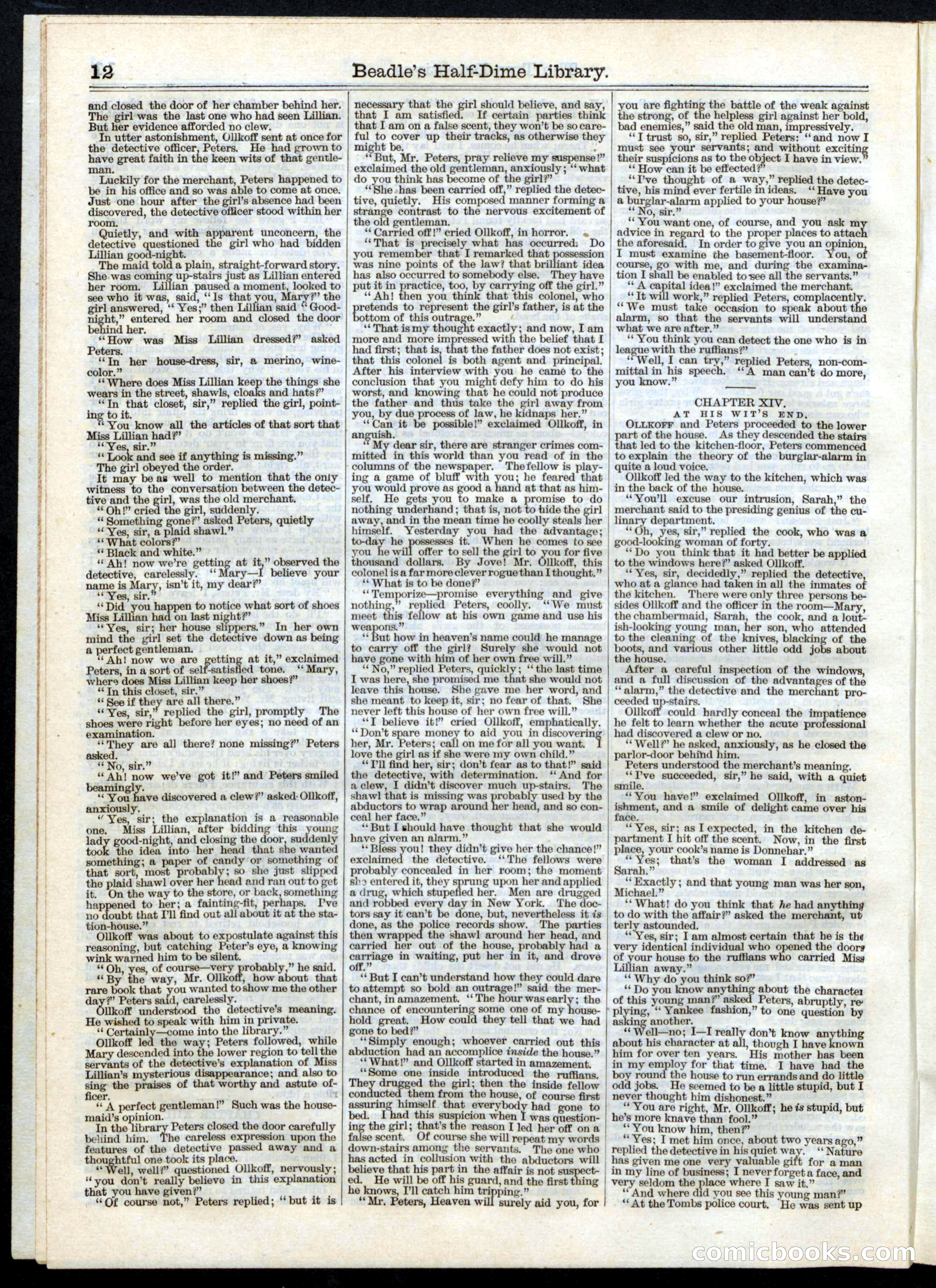 Beadle's Half Dime Library No. 11 — page 12 of 16