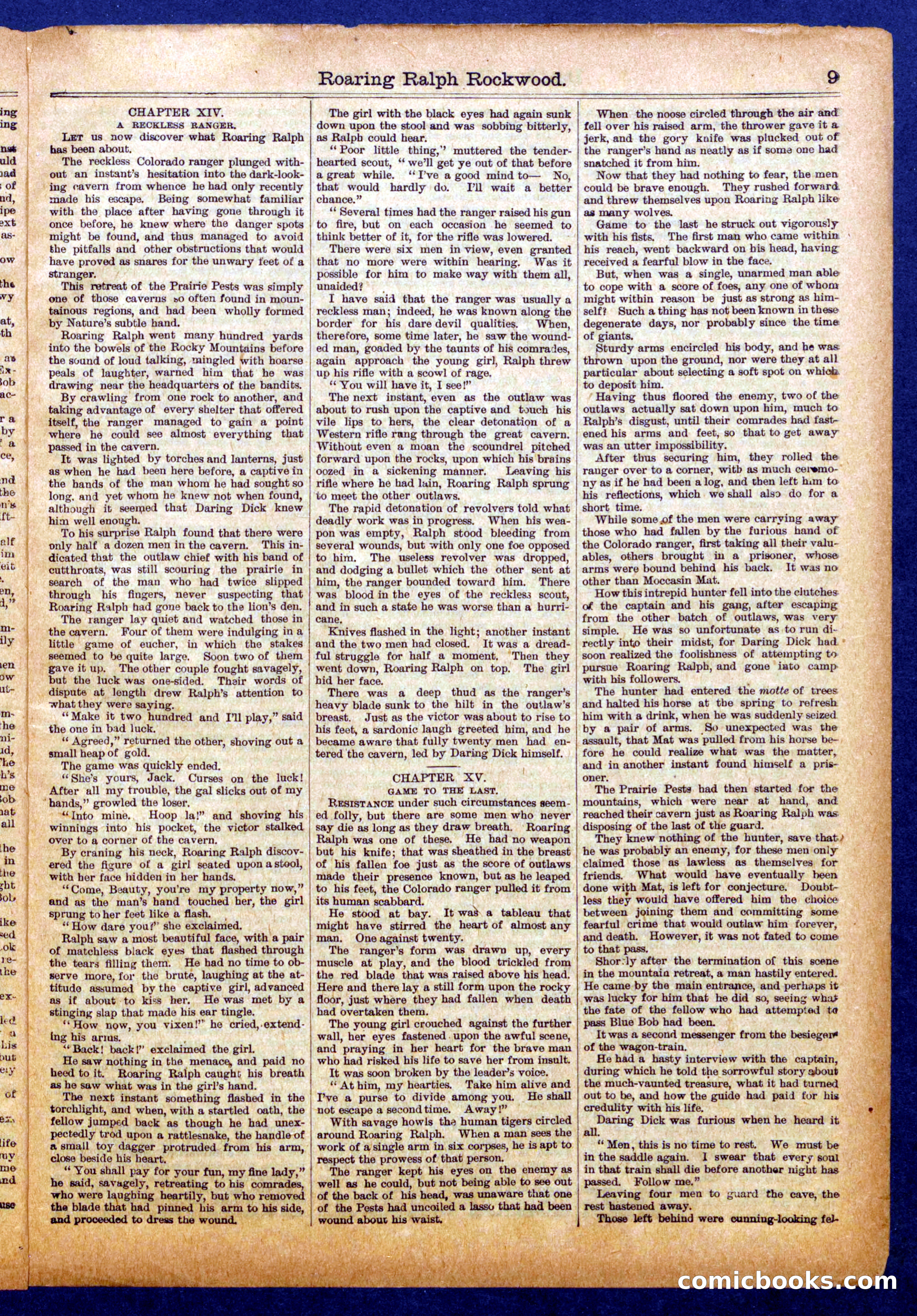 Beadle's Half Dime Library No. 1110 — page 9 of 16