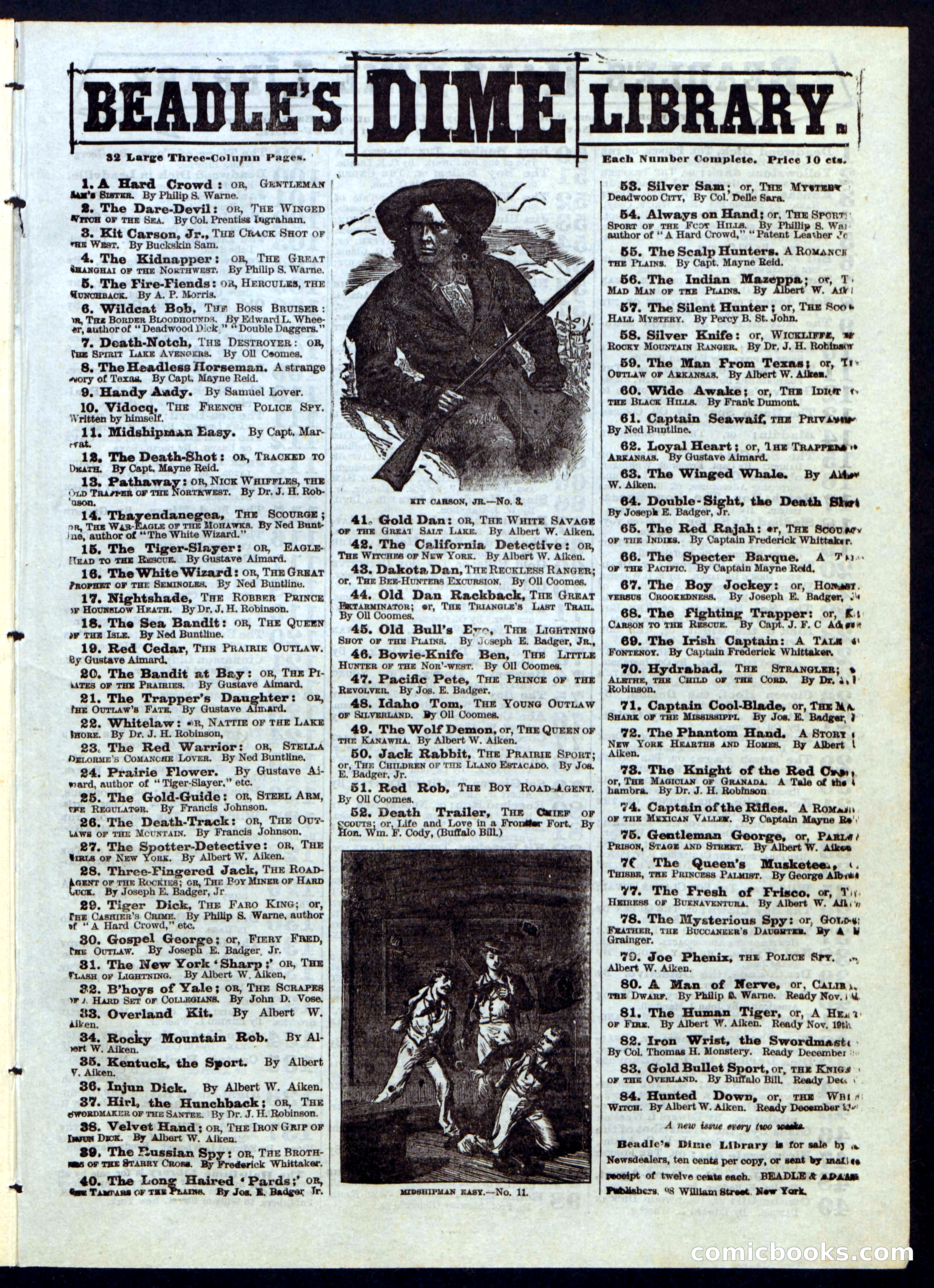 Beadle's Half Dime Library, No. 118 — page 15 of 16