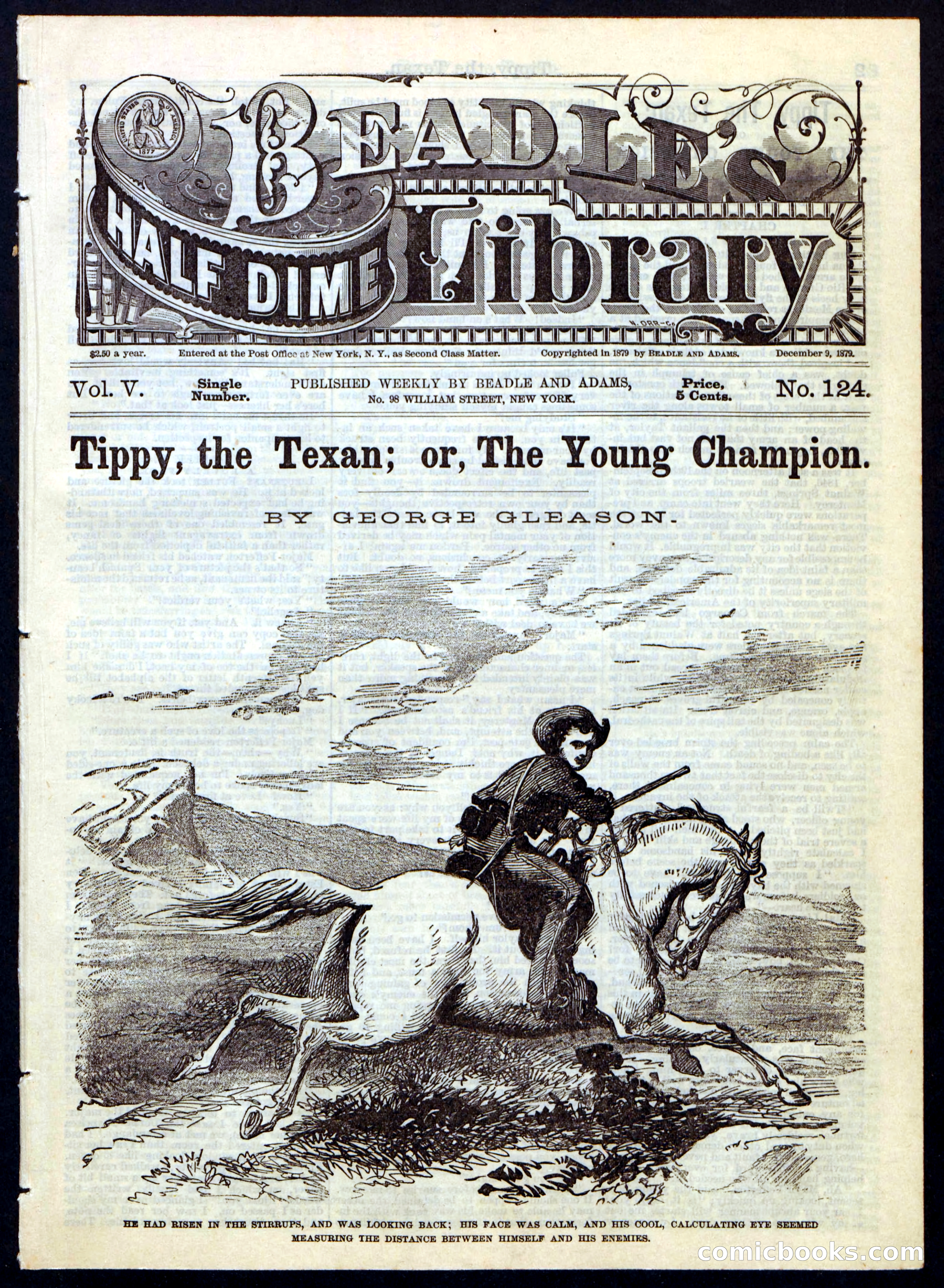 Beadle's Half Dime Library No. 124 — page 1 of 16