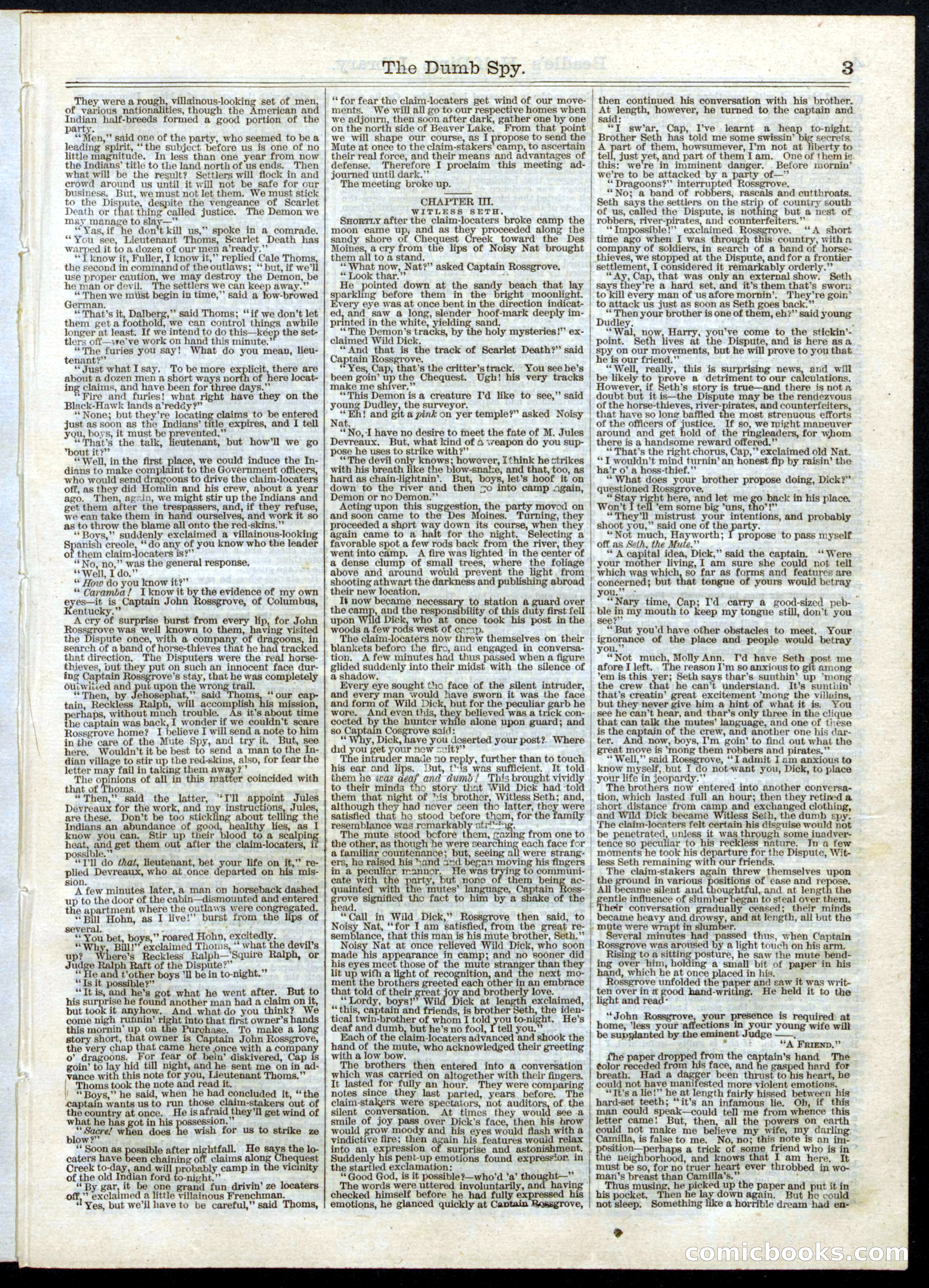 Beadle's Half Dime Library, No. 13 — page 3 of 20