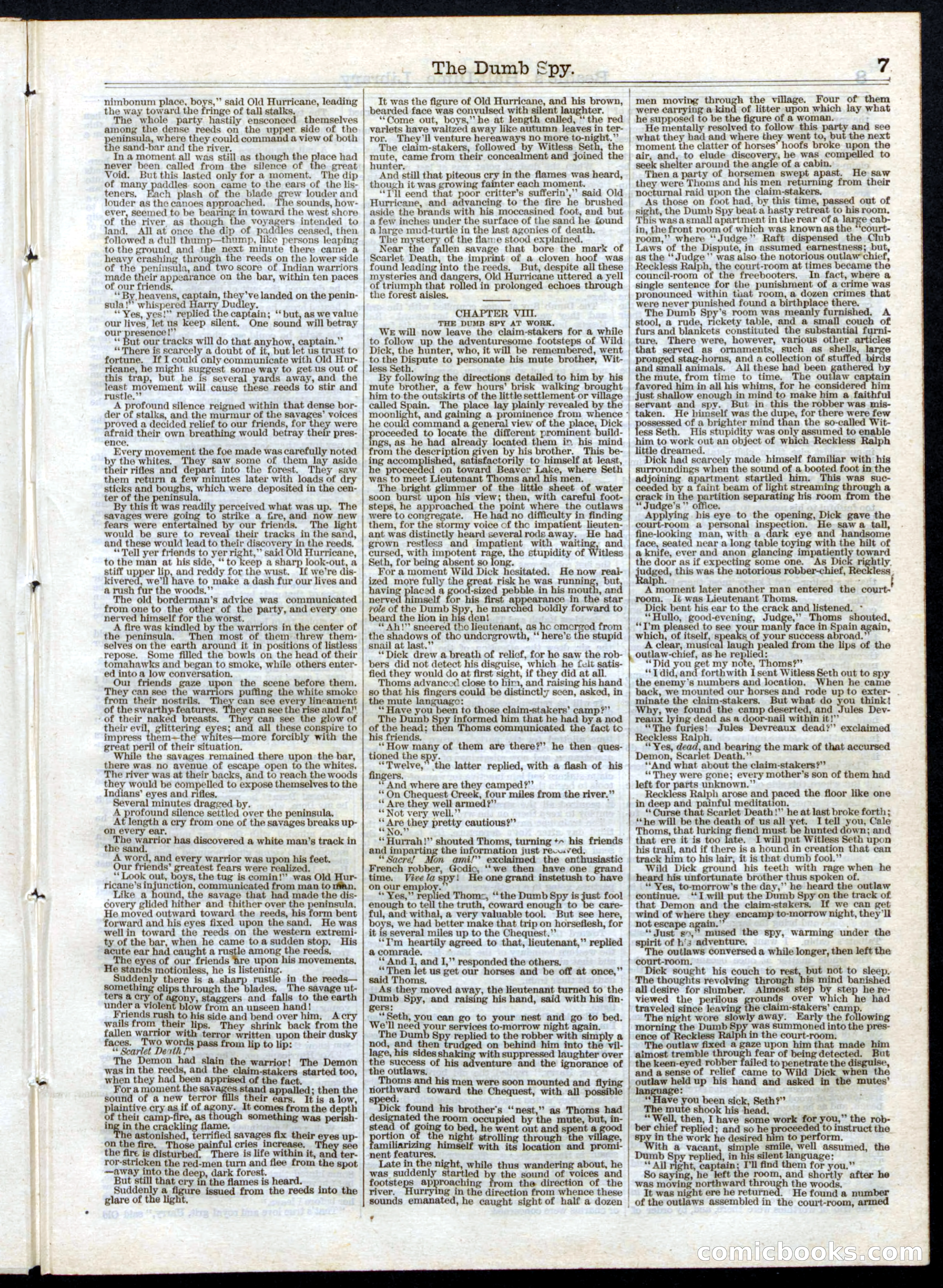 Beadle's Half Dime Library, No. 13 — page 7 of 20