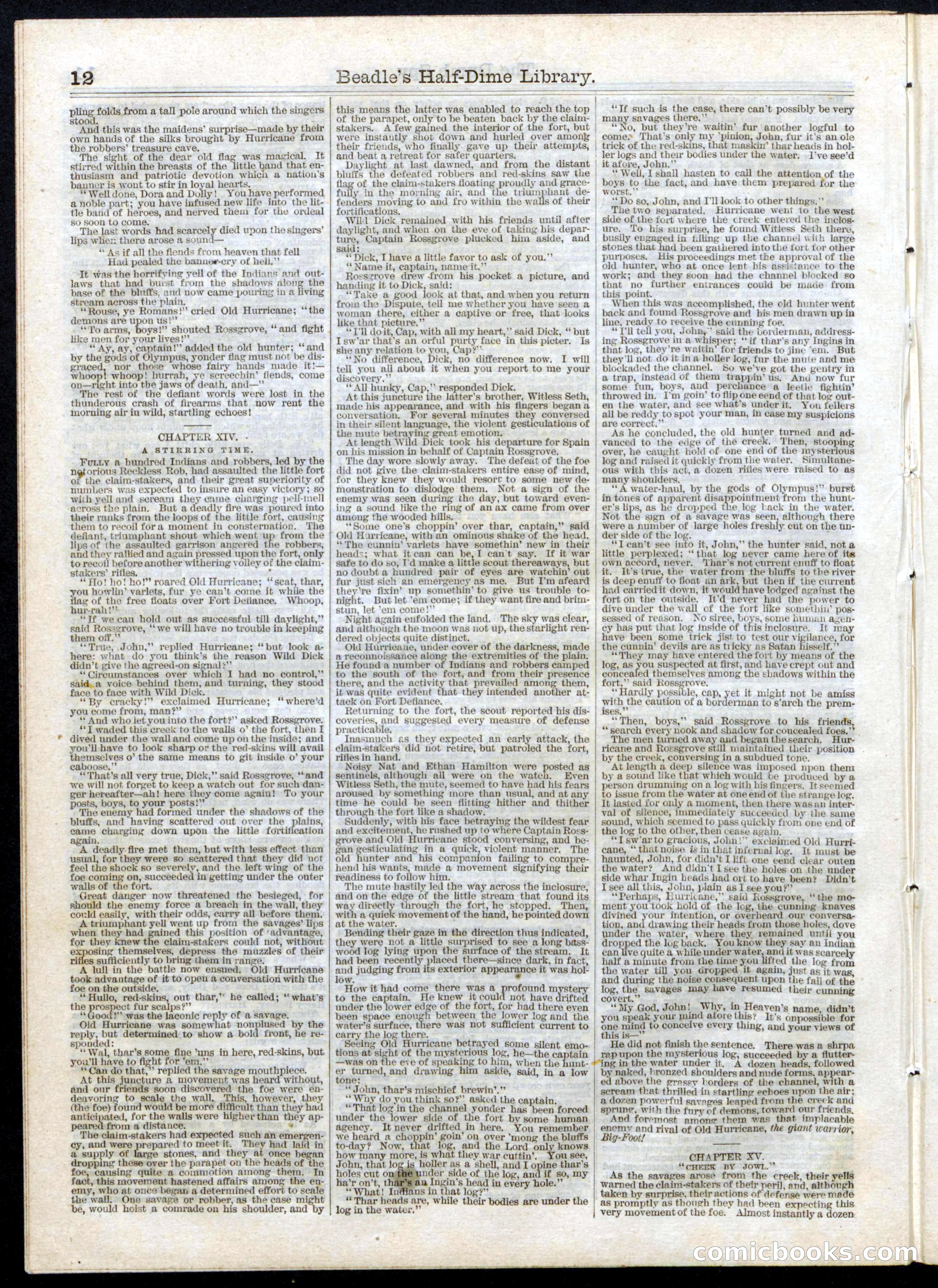 Beadle's Half Dime Library, No. 13 — page 12 of 20