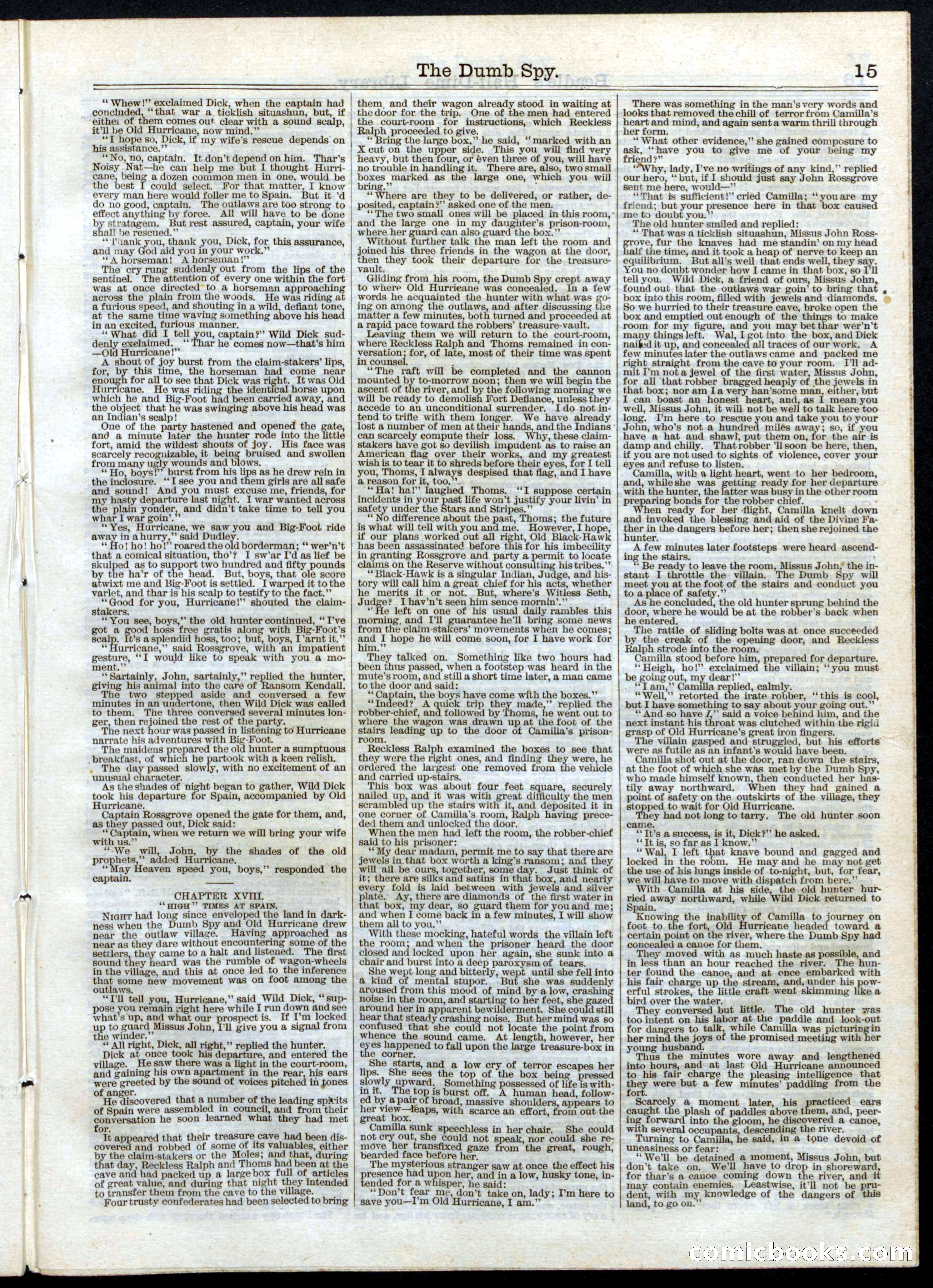 Beadle's Half Dime Library, No. 13 — page 15 of 20