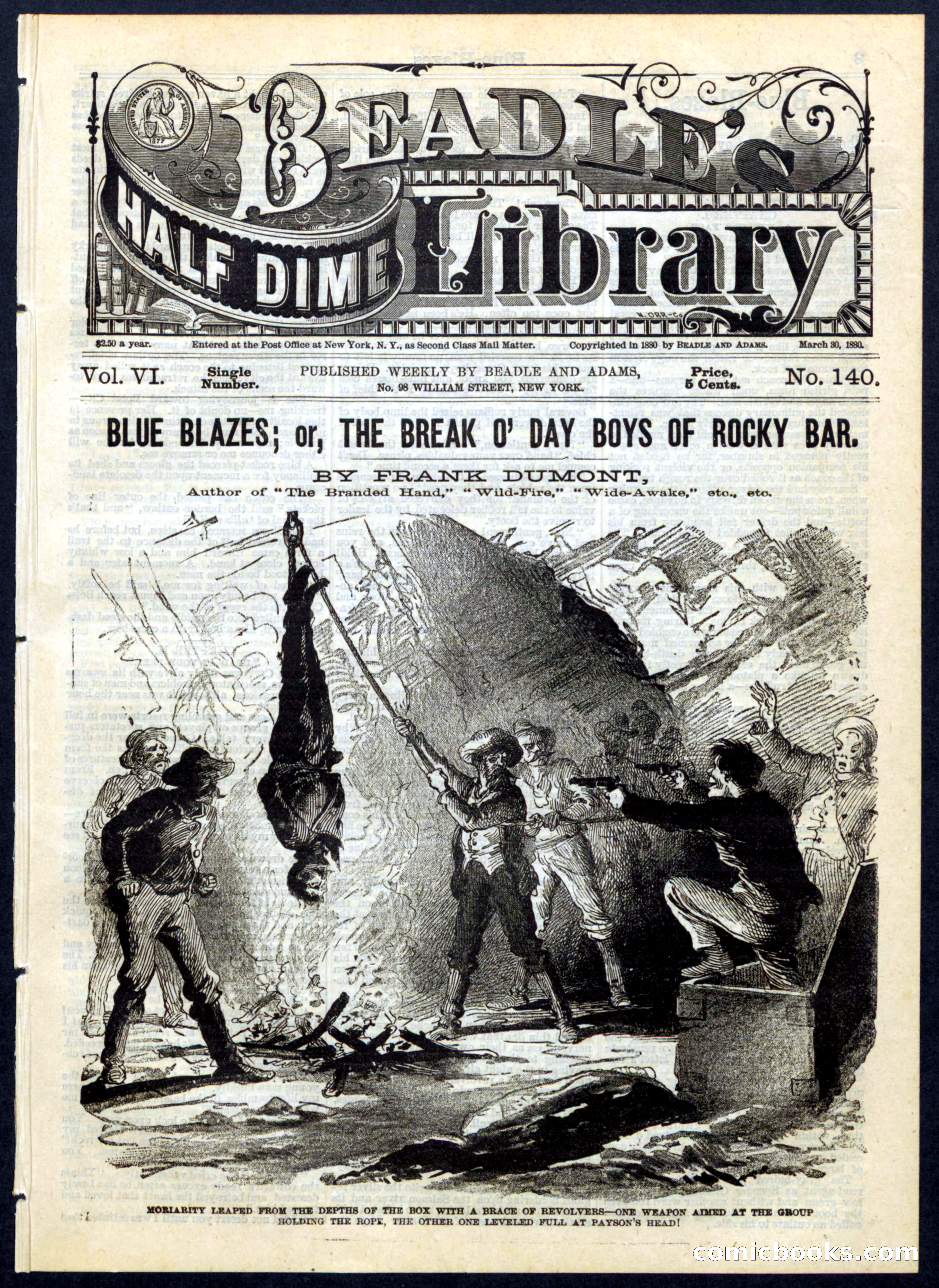 Beadle's Half Dime Library, No. 140 — page 1 of 16