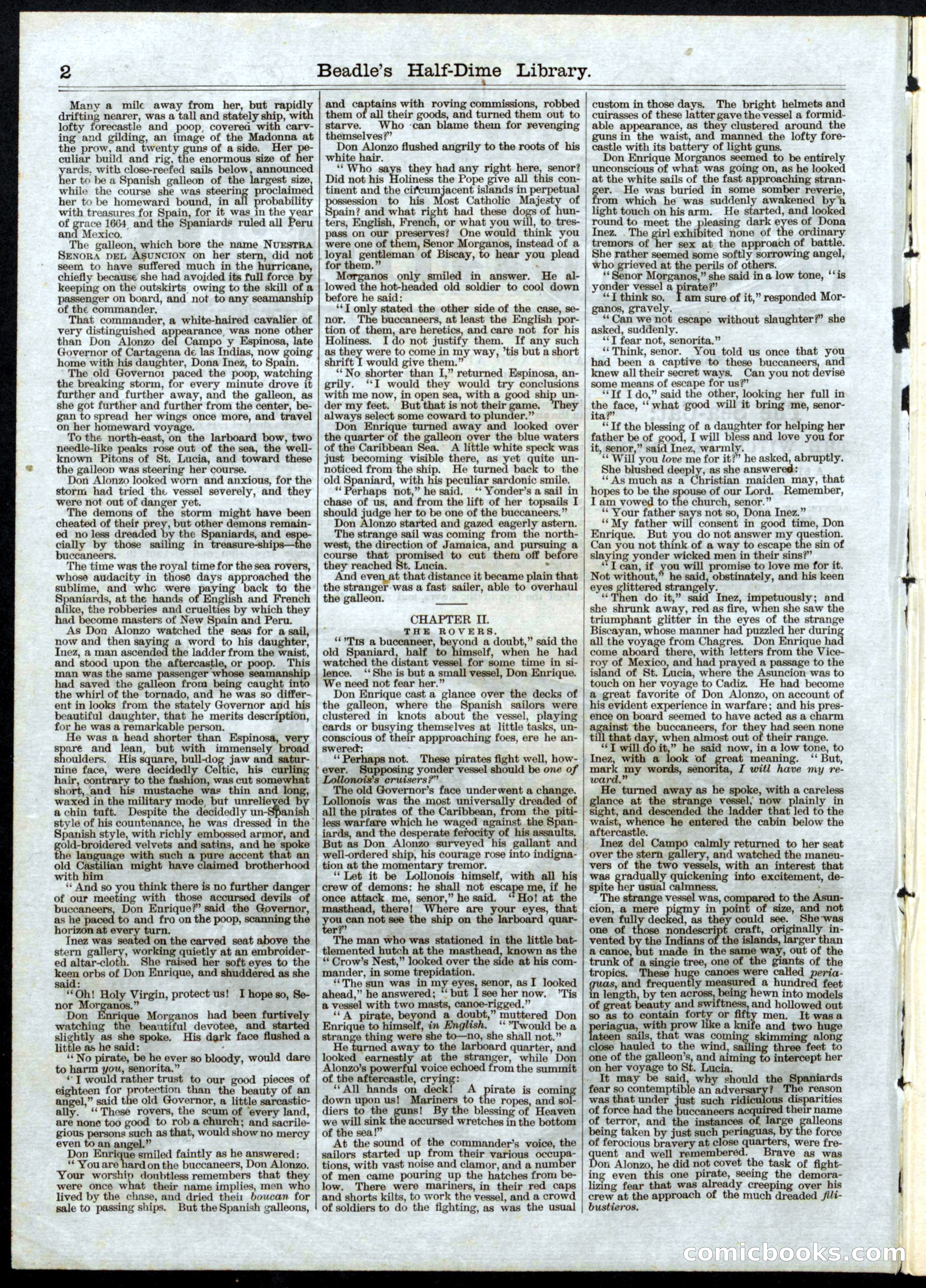 Beadle's Half Dime Library, No. 15 — page 2 of 16