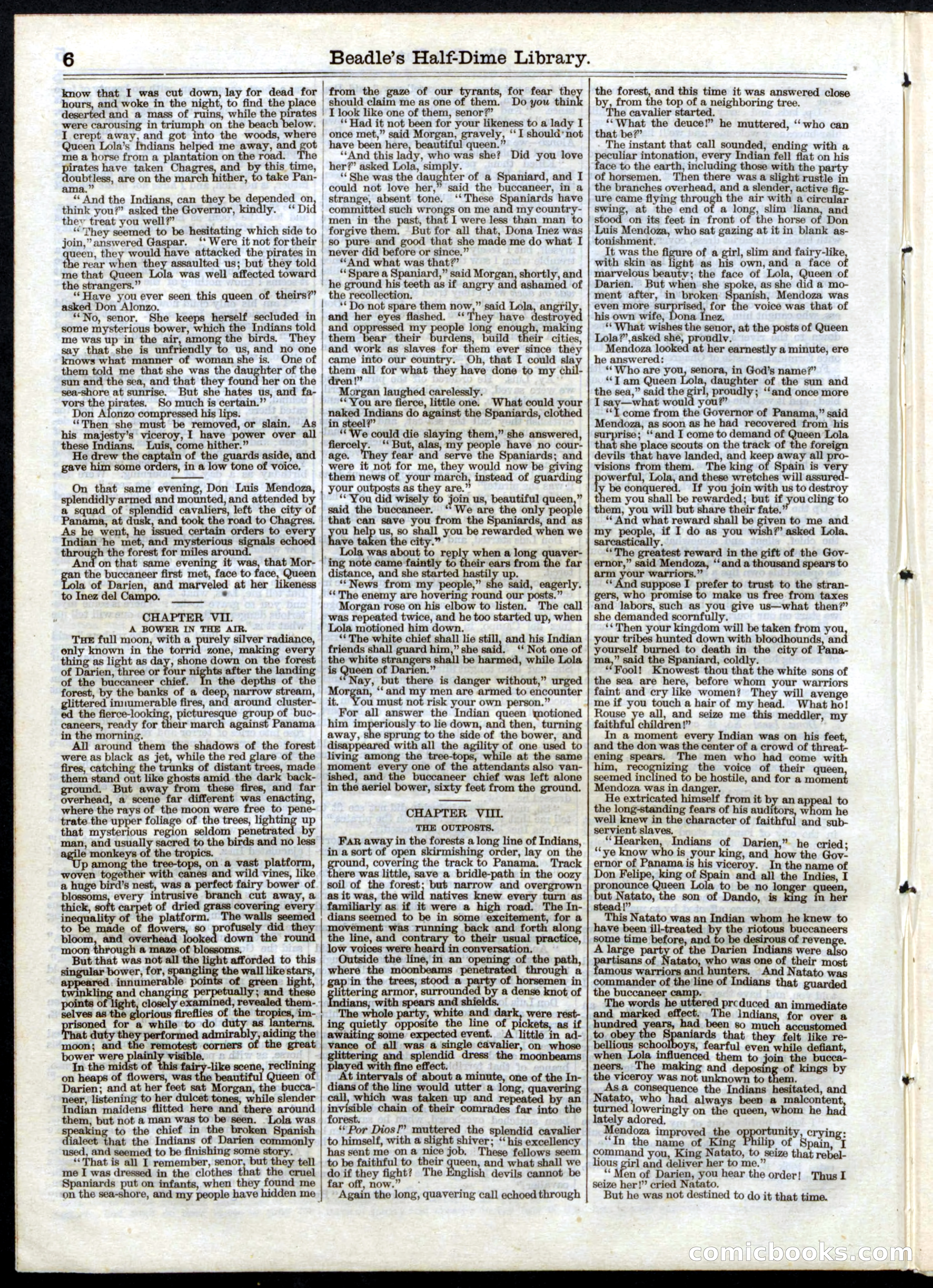 Beadle's Half Dime Library, No. 15 — page 6 of 16