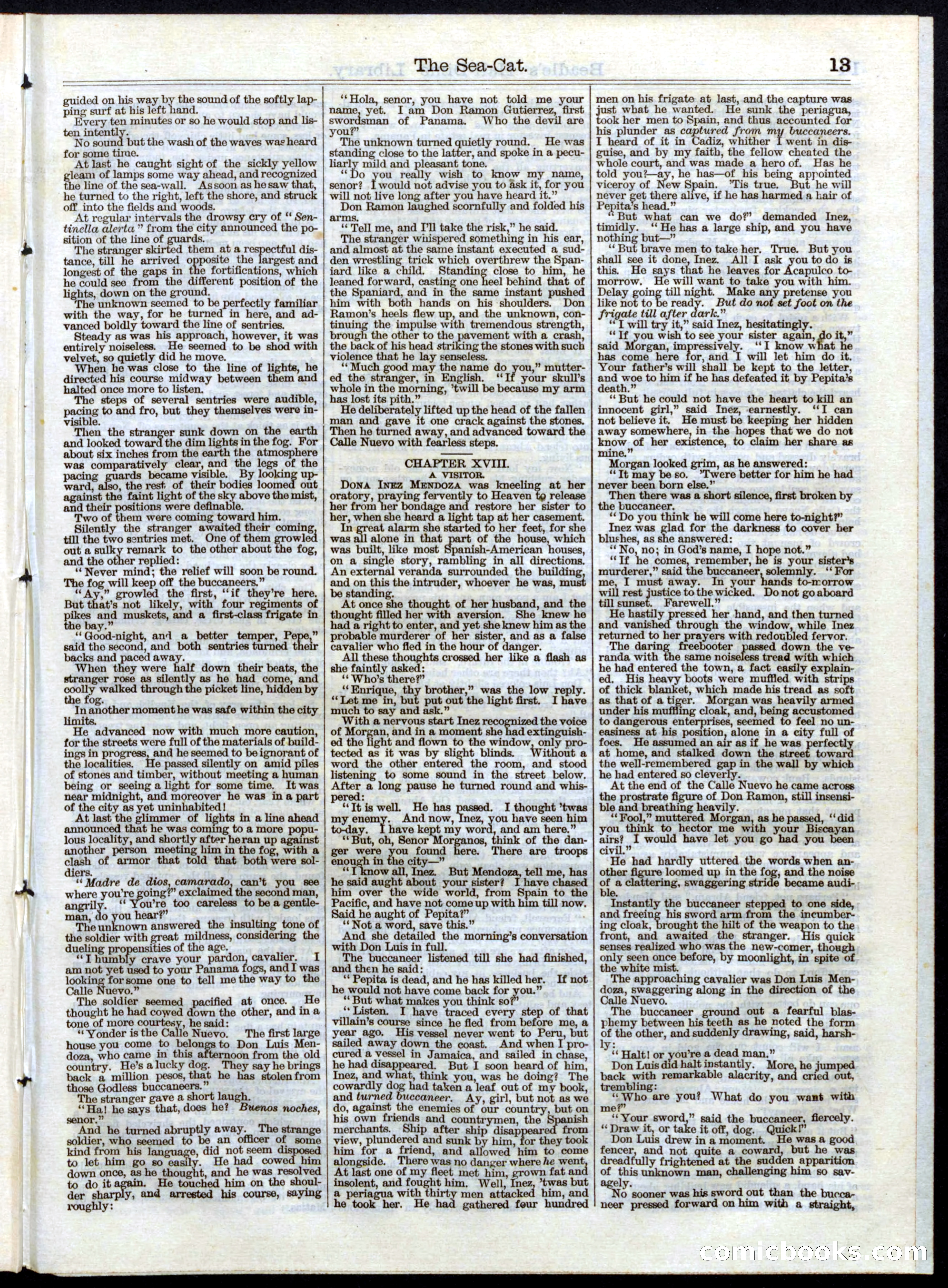 Beadle's Half Dime Library, No. 15 — page 13 of 16