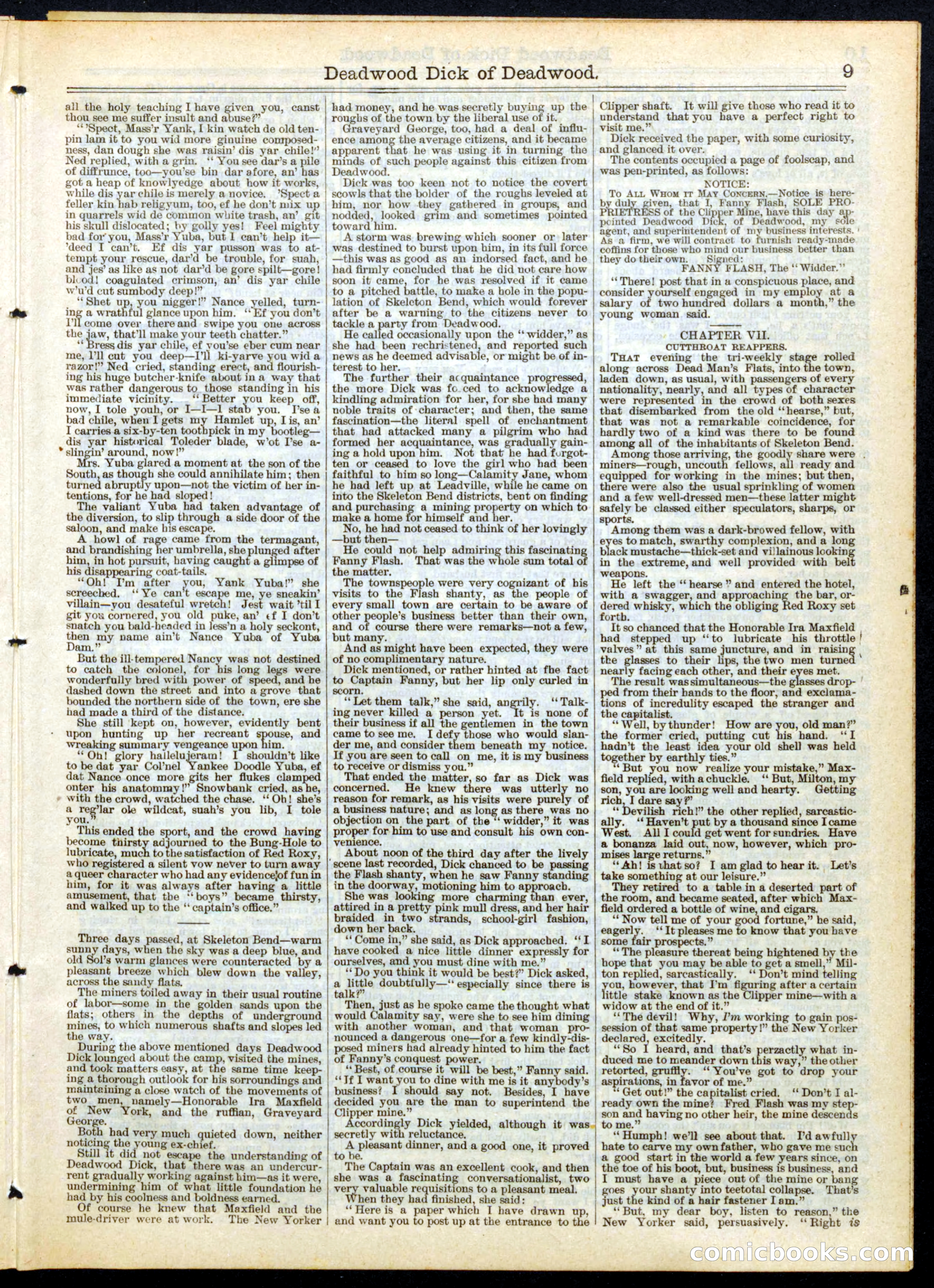 Beadle's Half Dime Library No. 156 — page 9 of 16