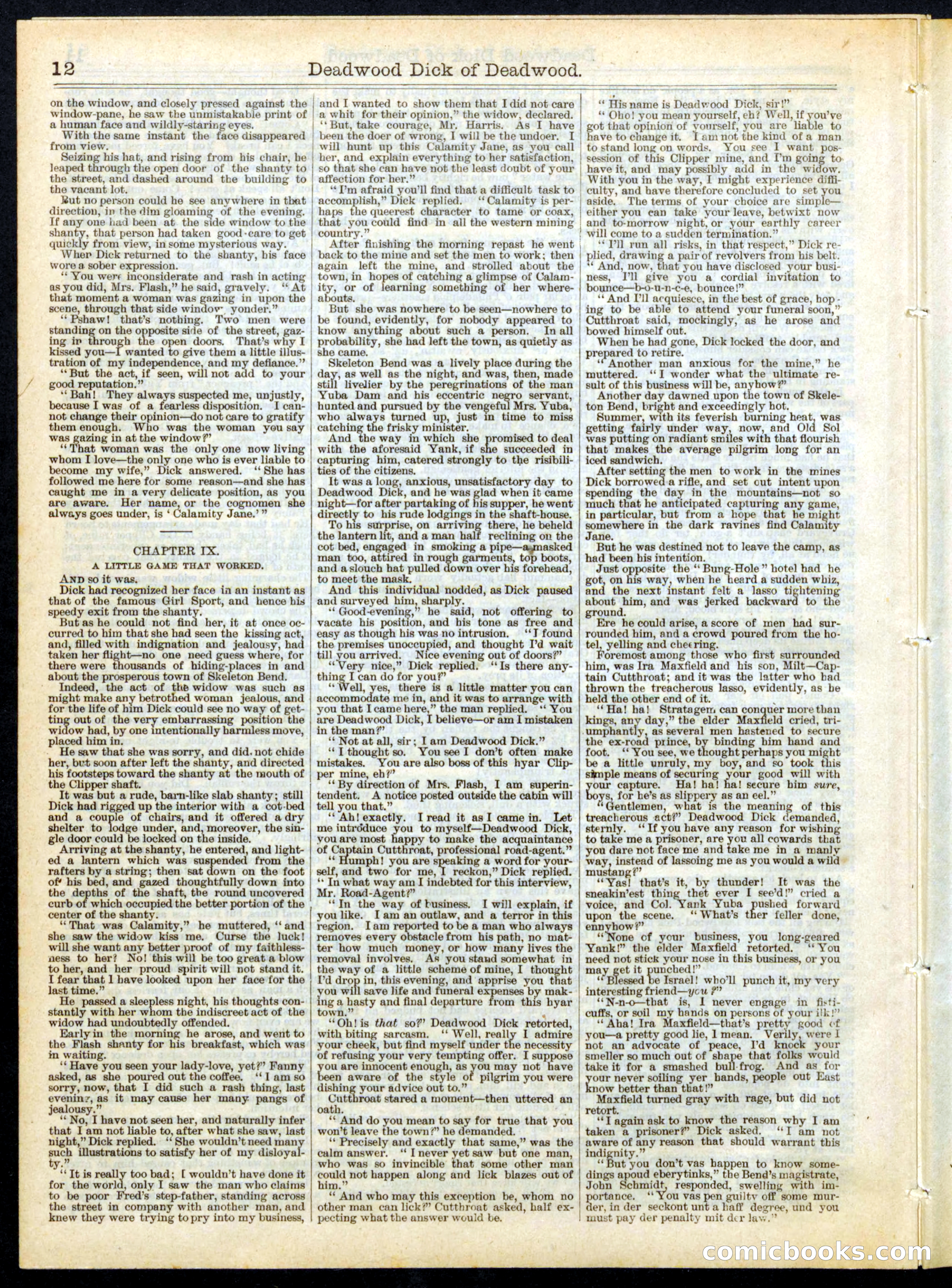 Beadle's Half Dime Library No. 156 — page 12 of 16