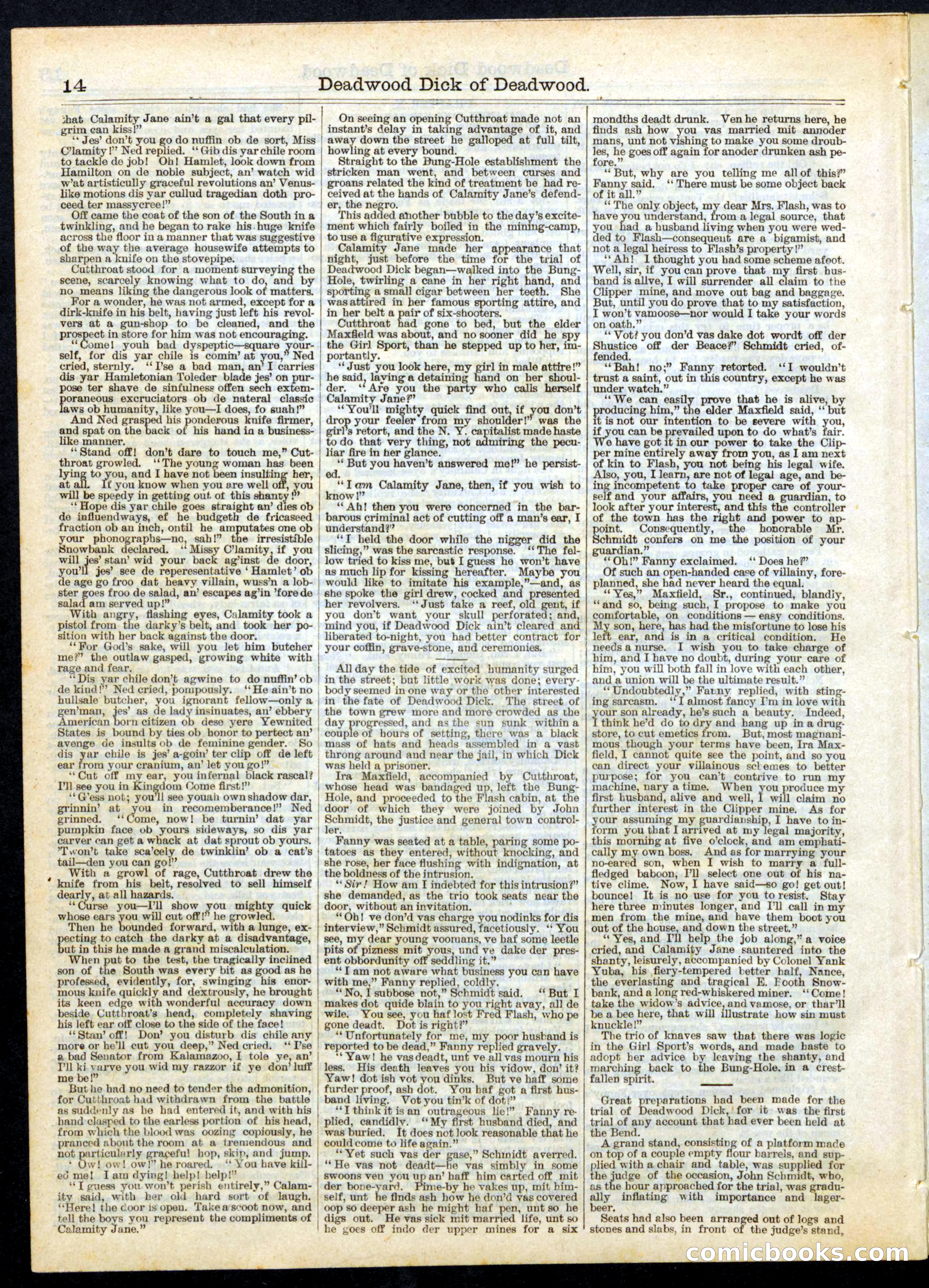 Beadle's Half Dime Library No. 156 — page 14 of 16