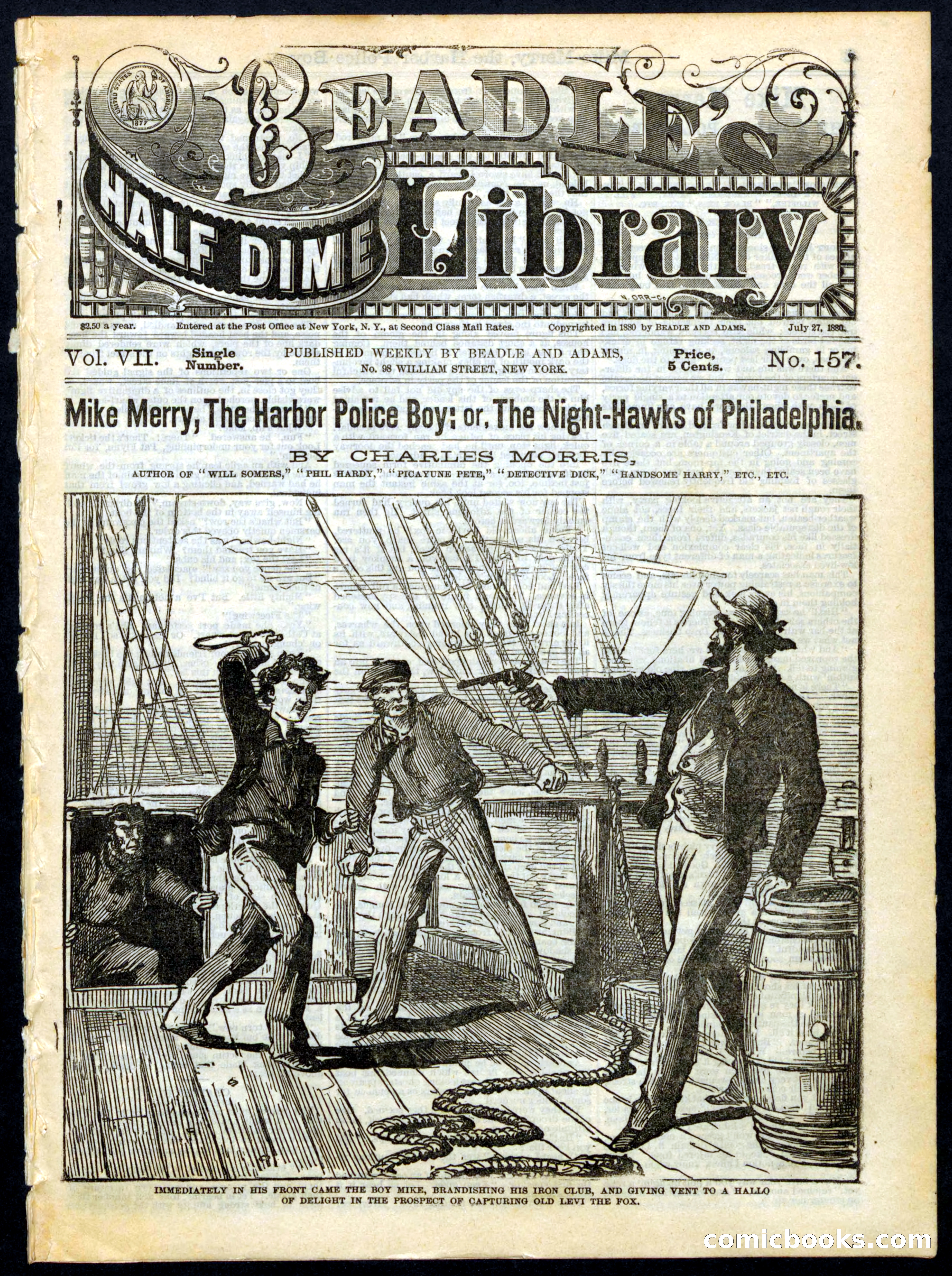Beadle's Half Dime Library, No. 157 — page 1 of 16