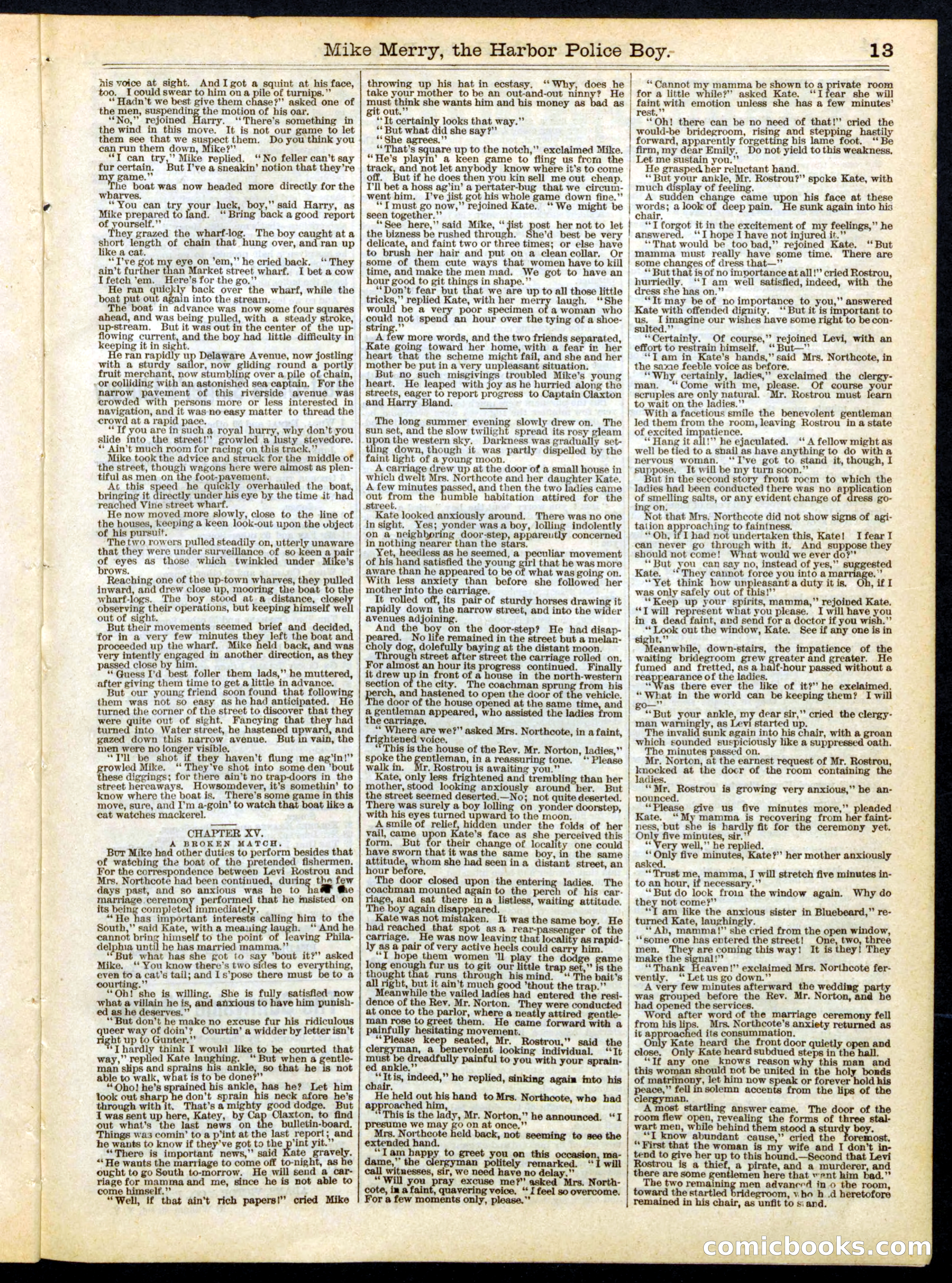 Beadle's Half Dime Library, No. 157 — page 13 of 16