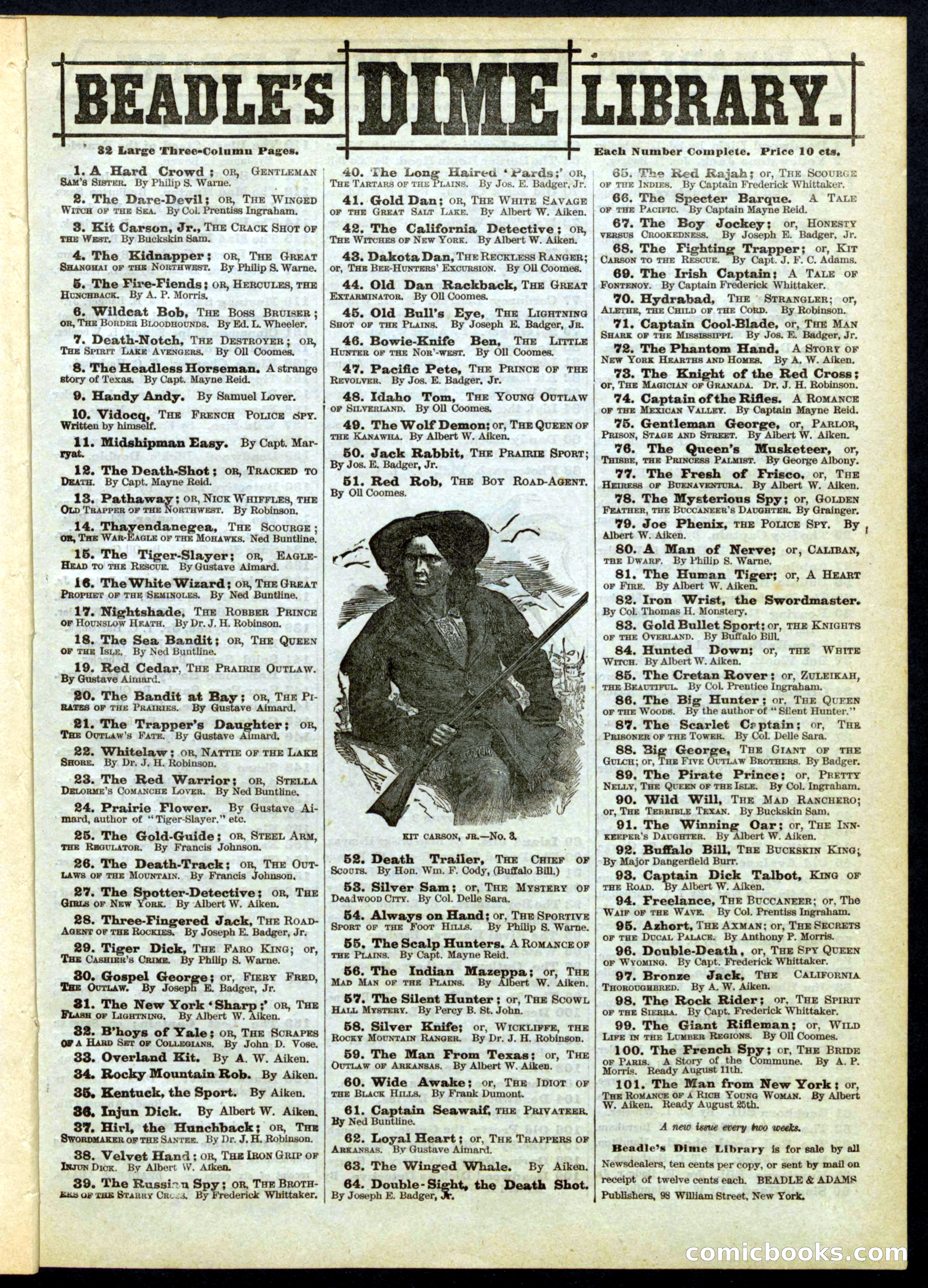 Beadle's Half Dime Library, No. 157 — page 15 of 16