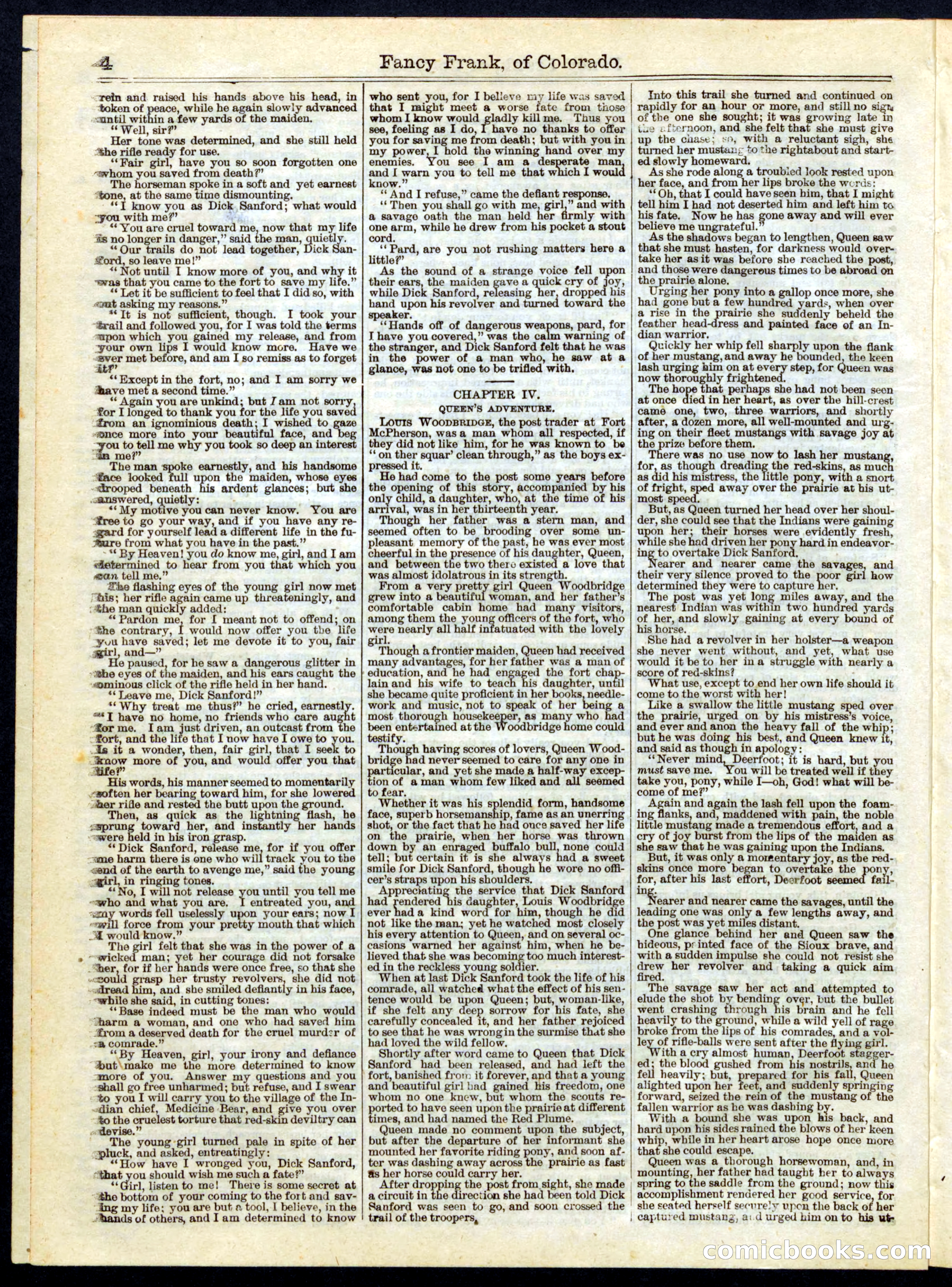 Beadle's Half Dime Library No. 158 — page 4 of 20
