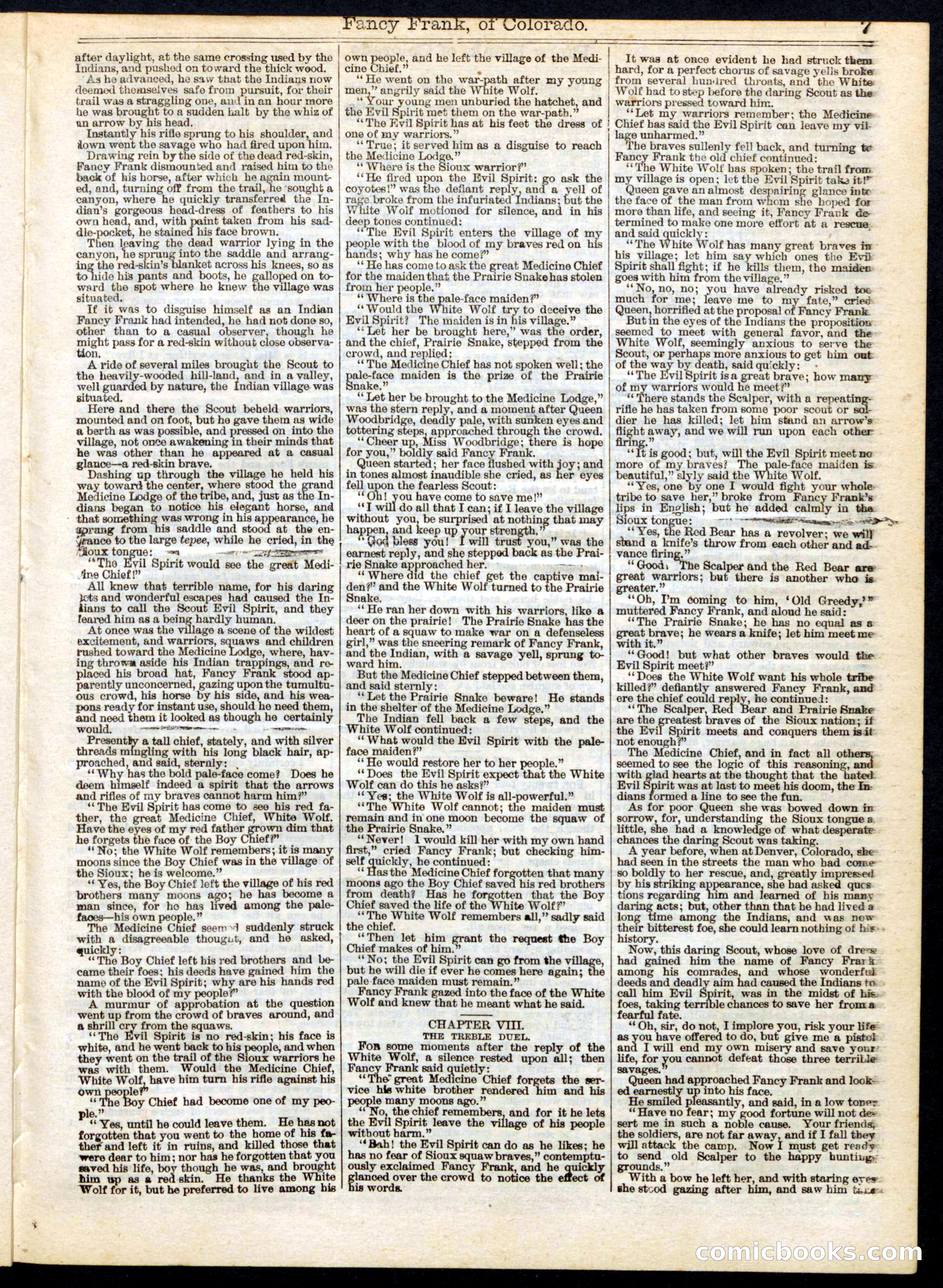 Beadle's Half Dime Library No. 158 — page 7 of 20