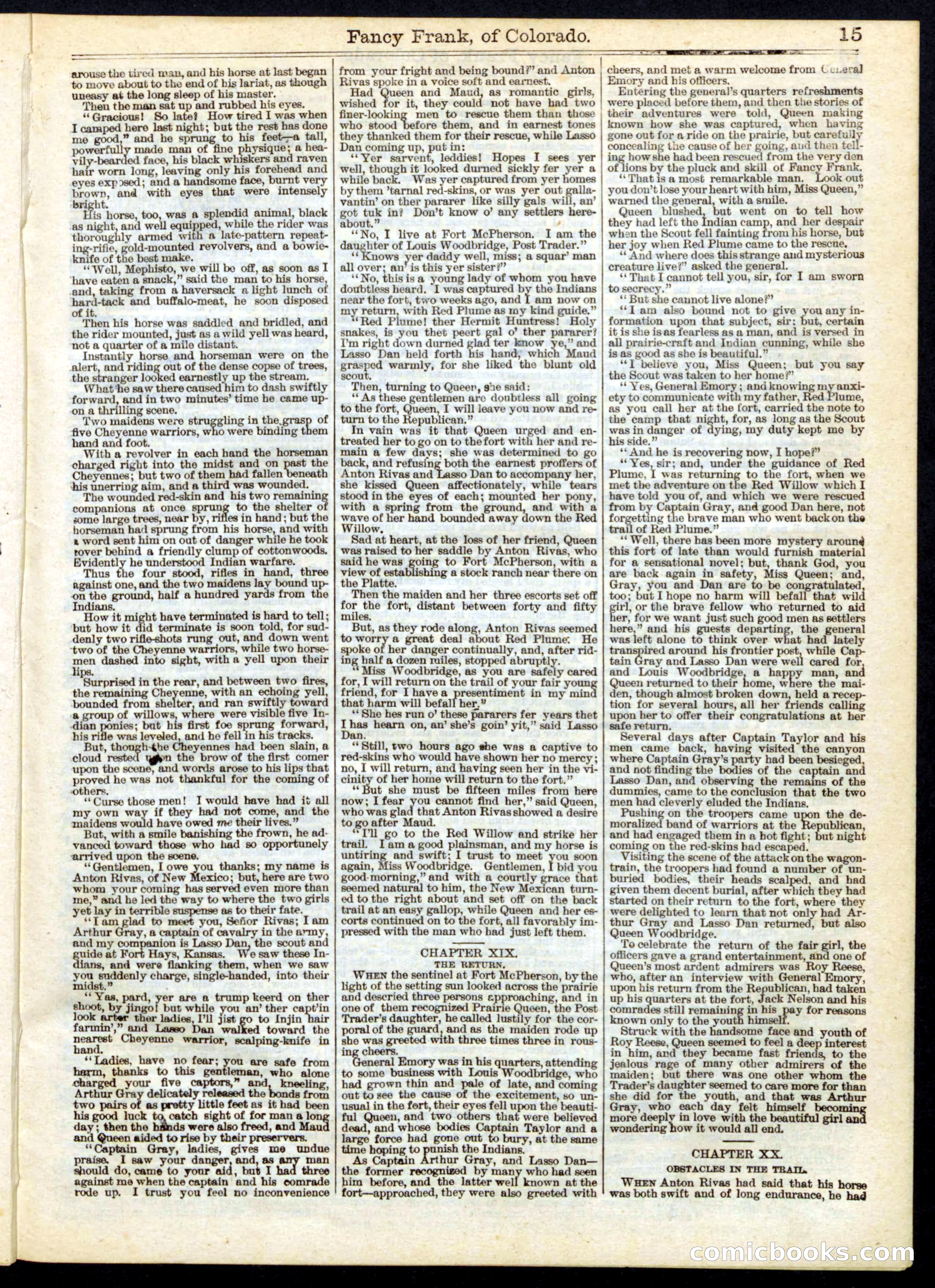 Beadle's Half Dime Library No. 158 — page 15 of 20
