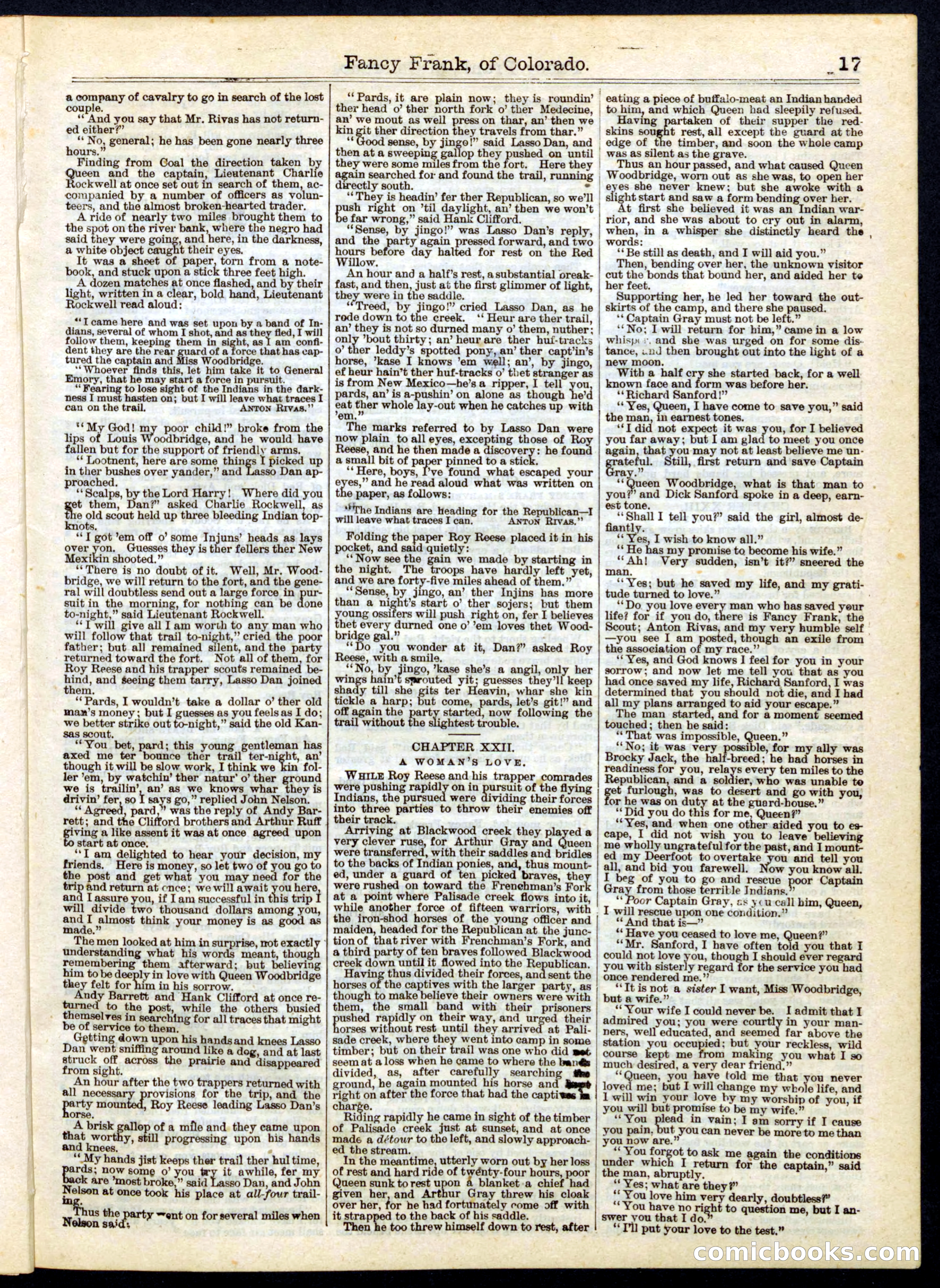Beadle's Half Dime Library No. 158 — page 17 of 20