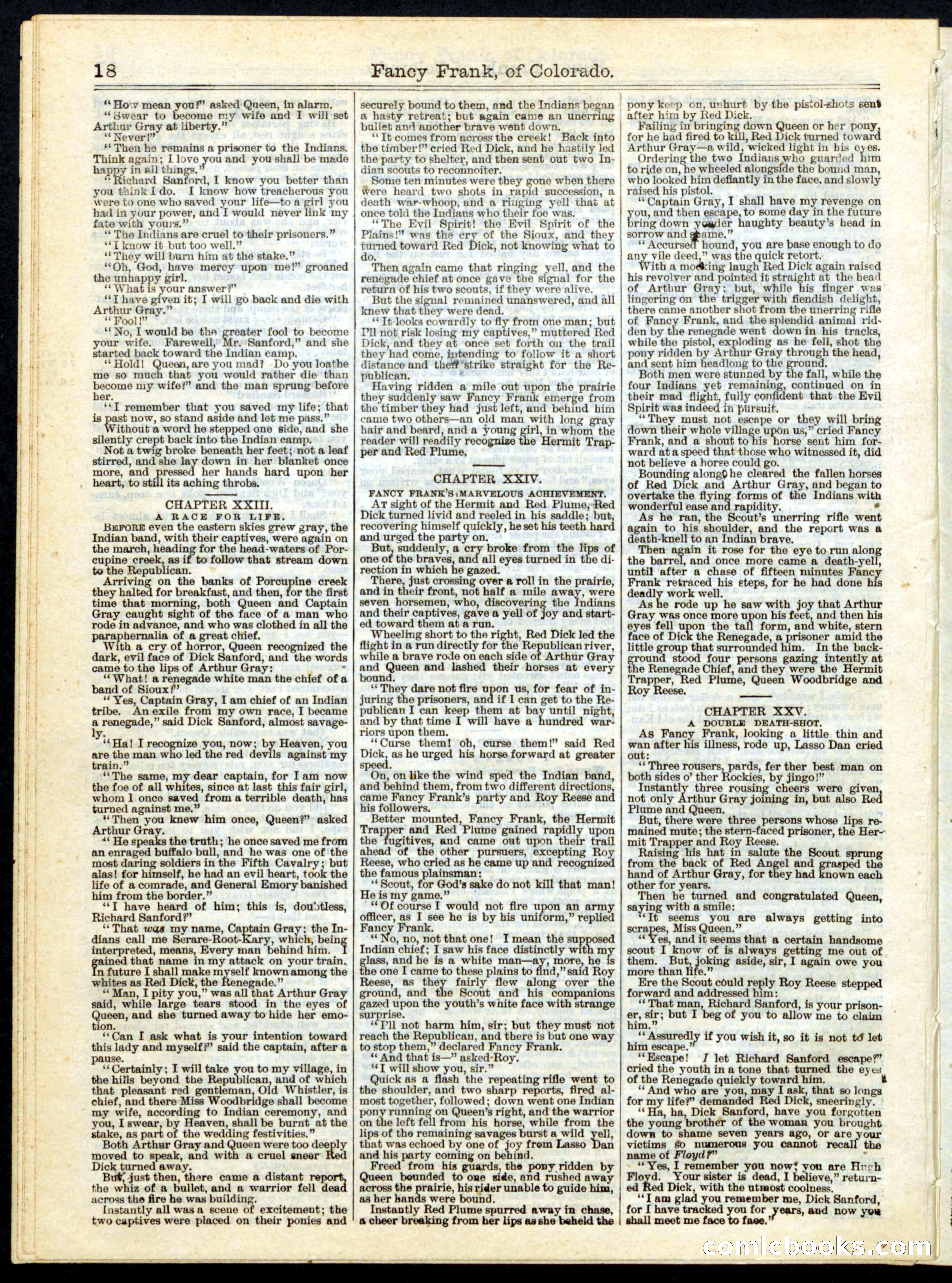 Beadle's Half Dime Library No. 158 — page 18 of 20