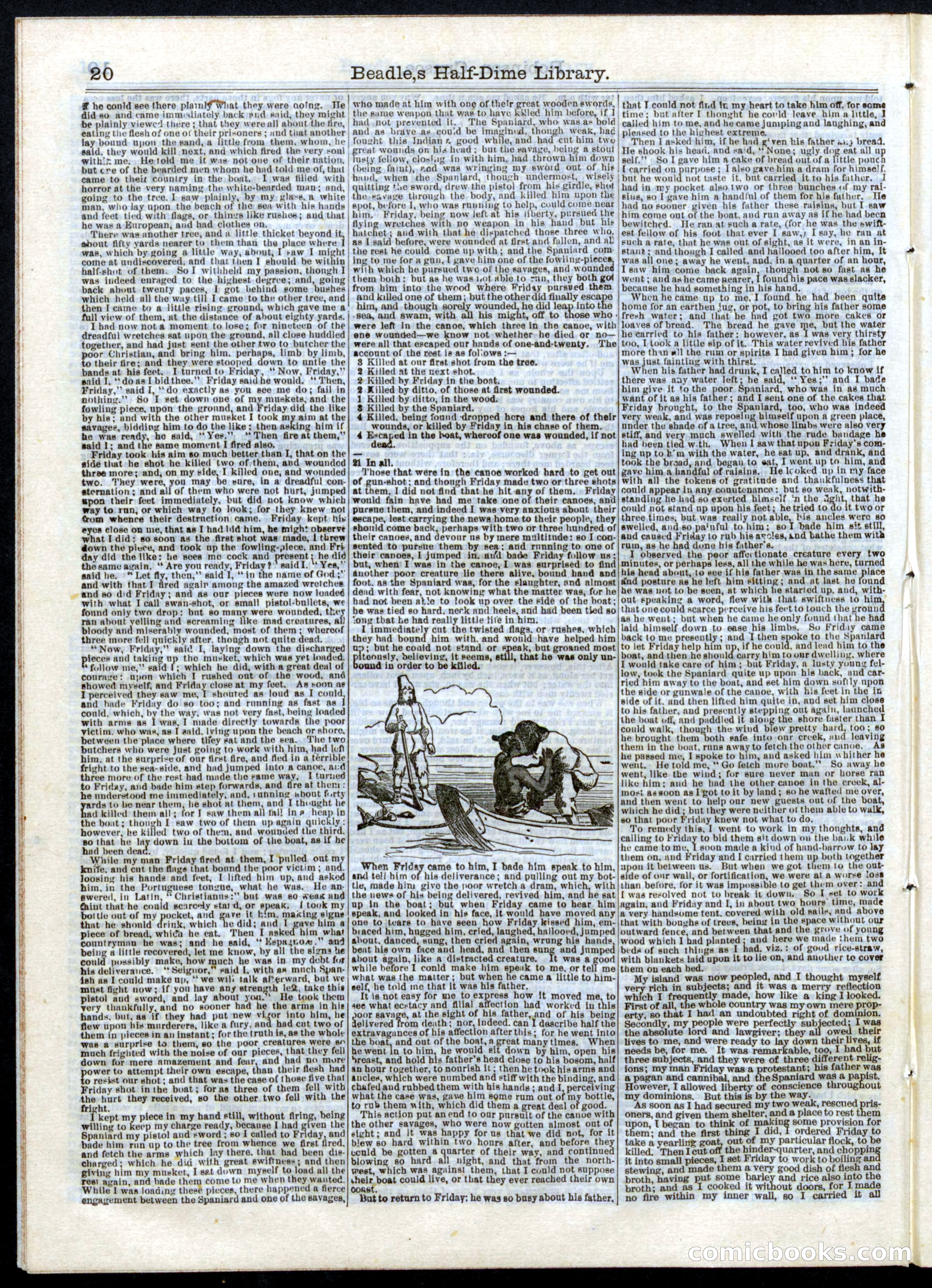 Beadle's Half Dime Library, No. 16 — page 20 of 32