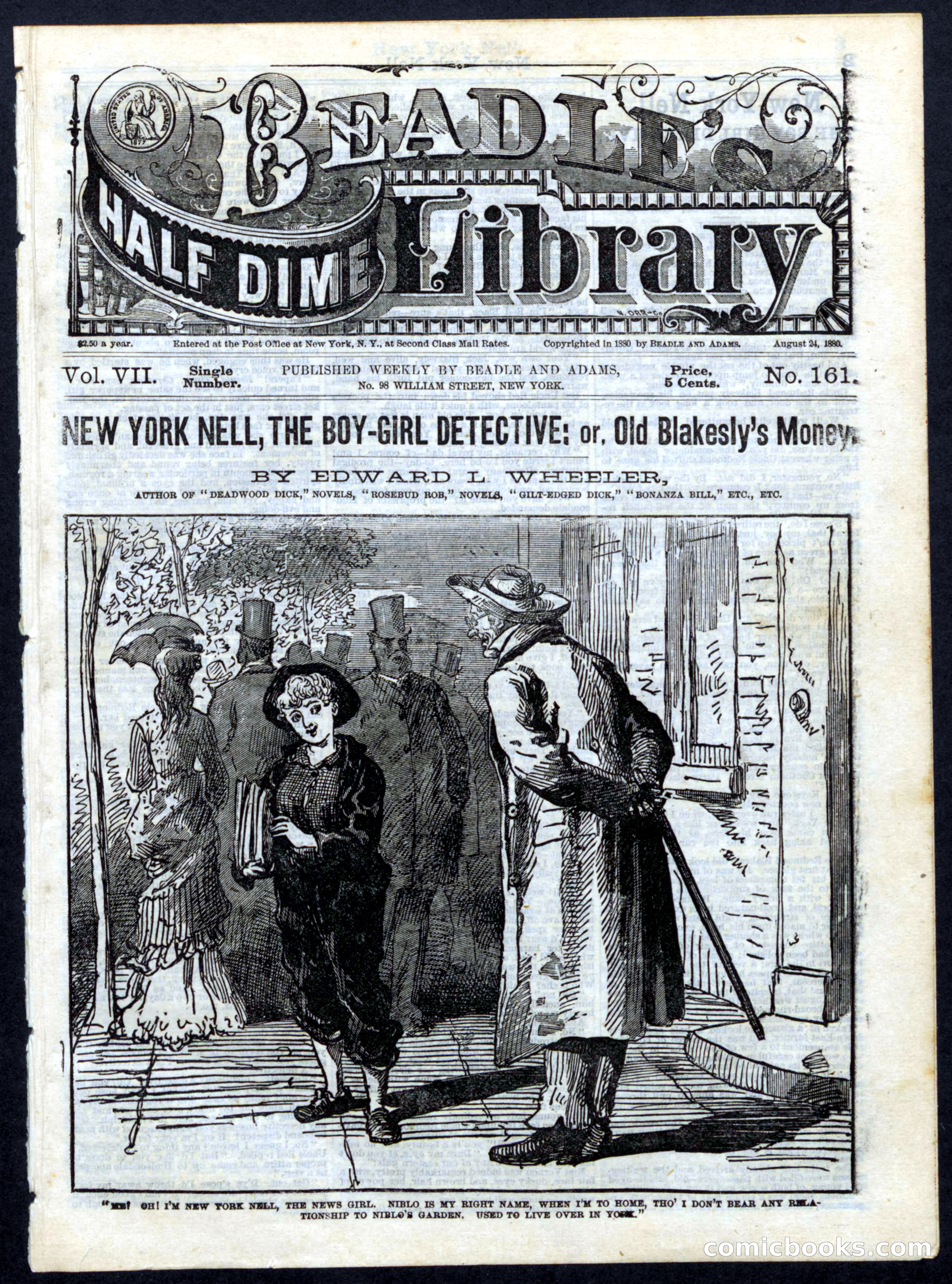 Beadle's Half Dime Library No. 161 — page 1 of 16