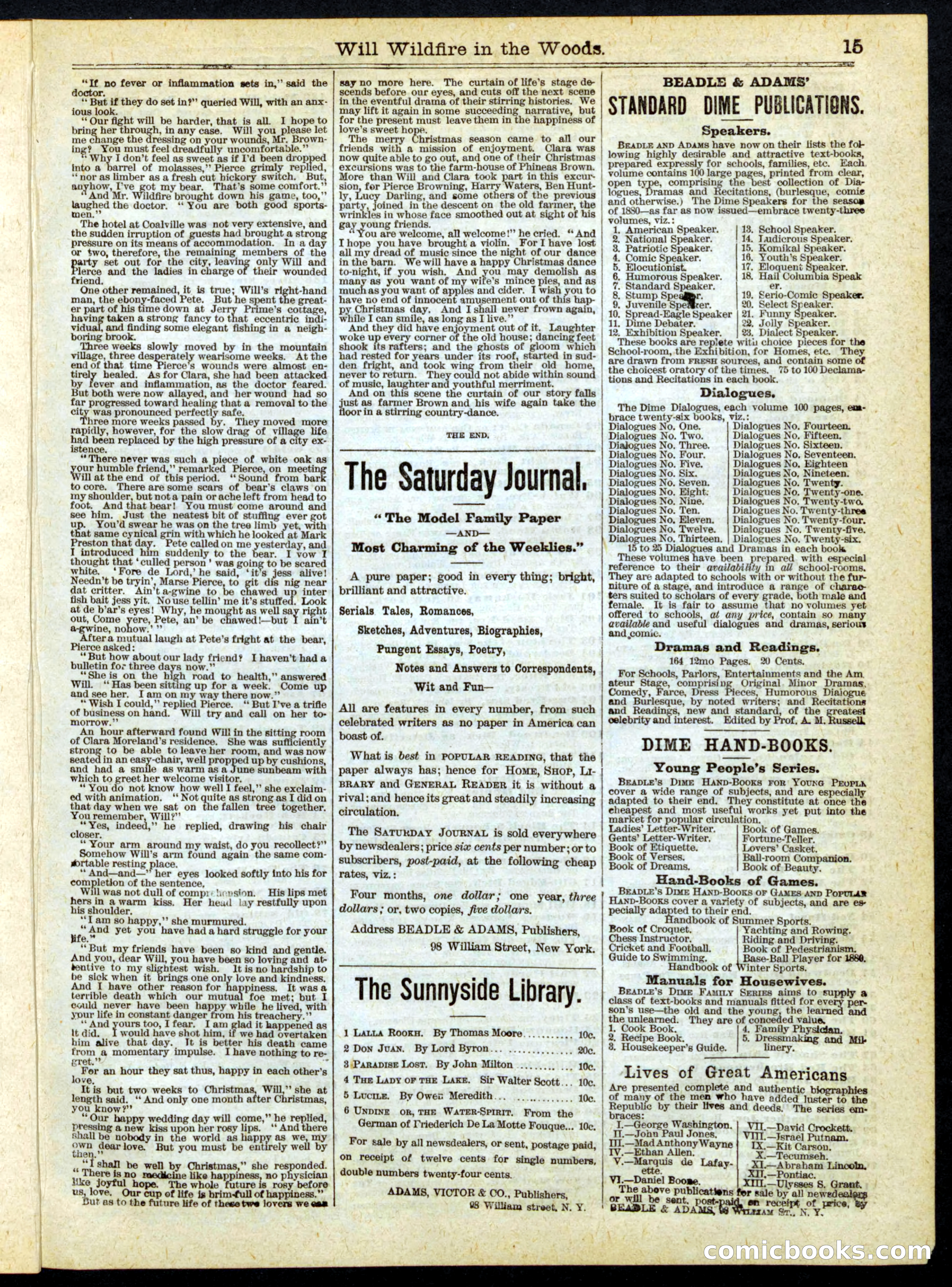 Beadle's Half Dime Library No. 162 — page 15 of 16