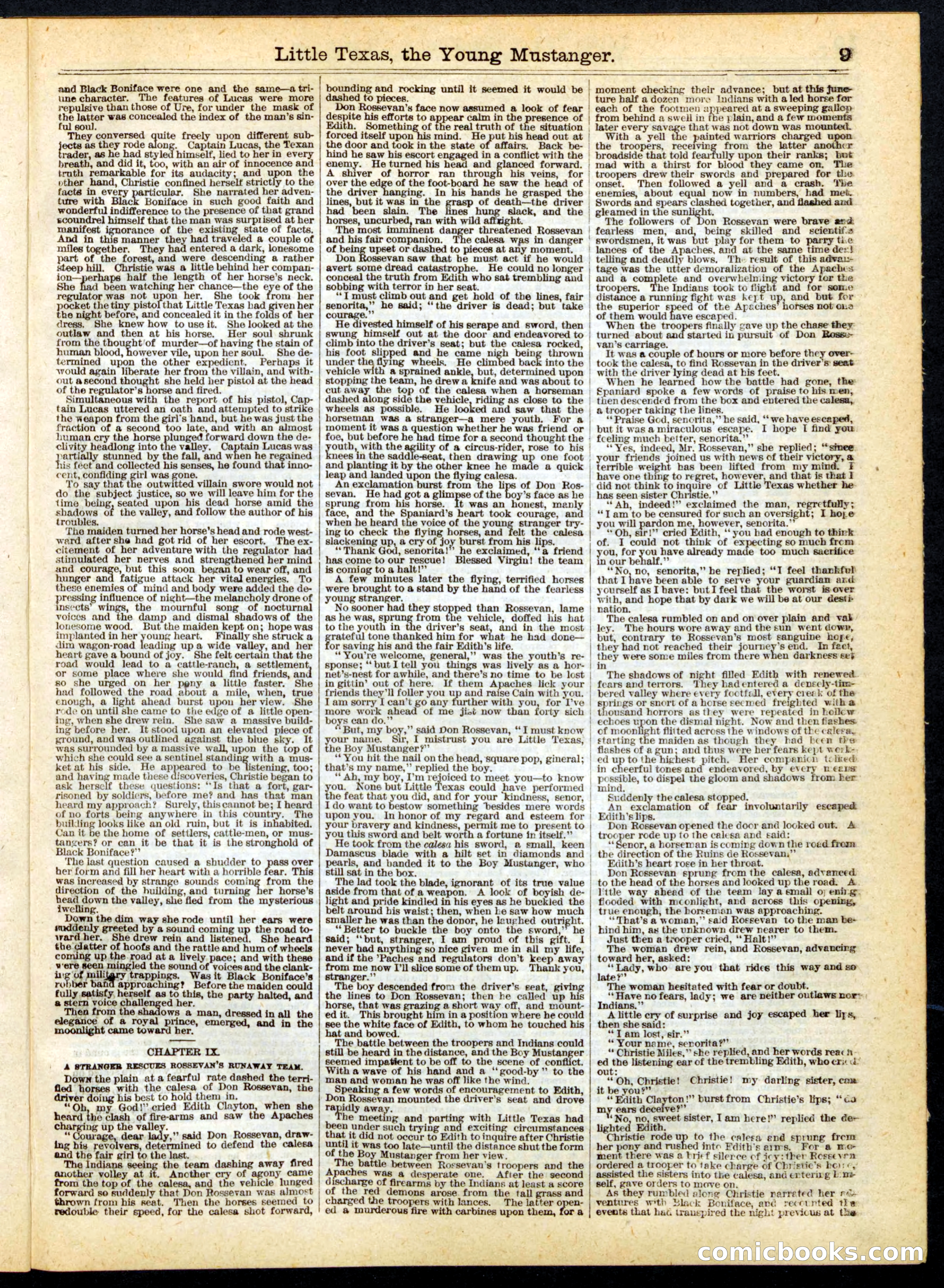 Beadle's Half Dime Library No. 163 — page 9 of 24