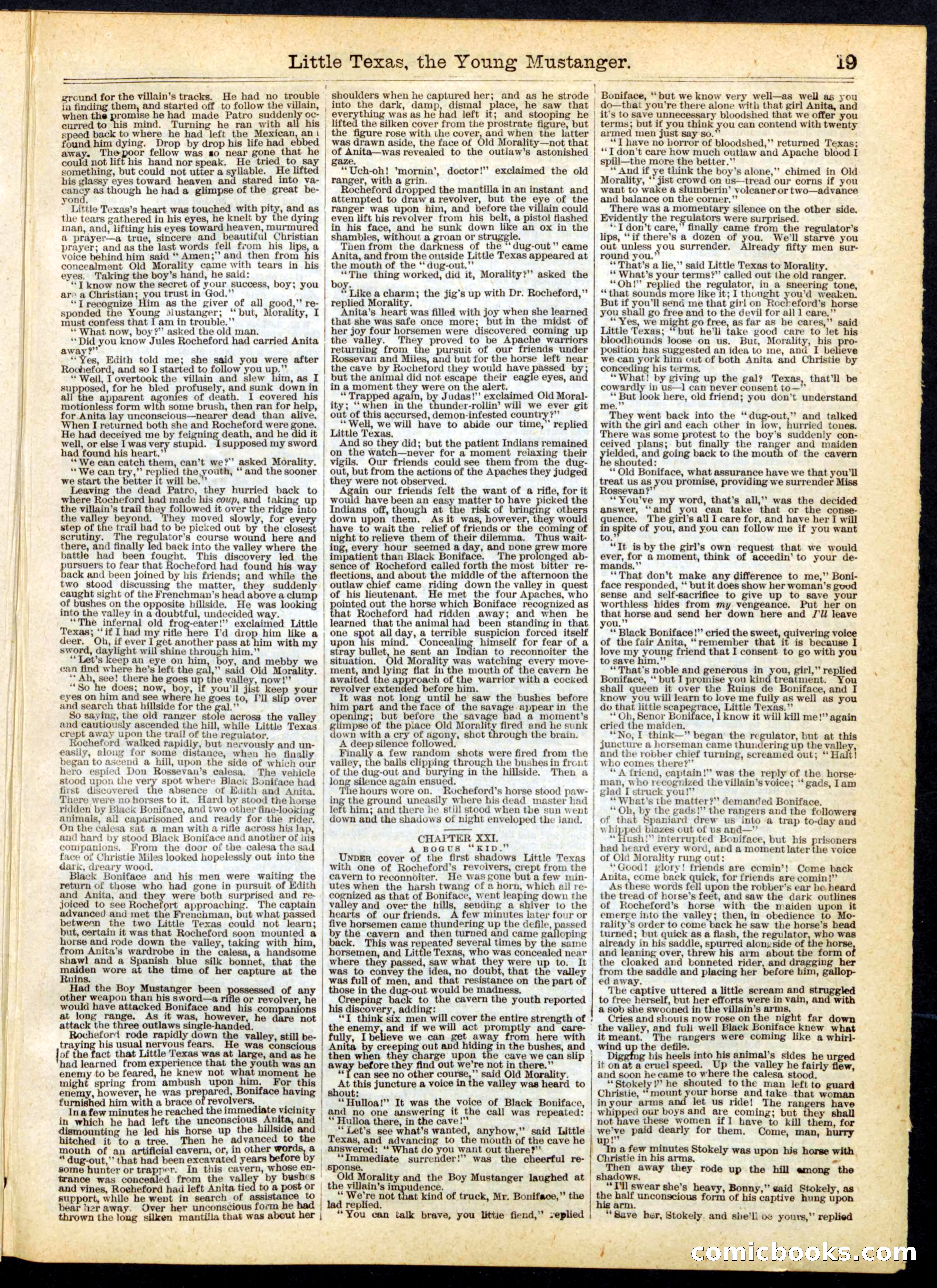 Beadle's Half Dime Library No. 163 — page 19 of 24