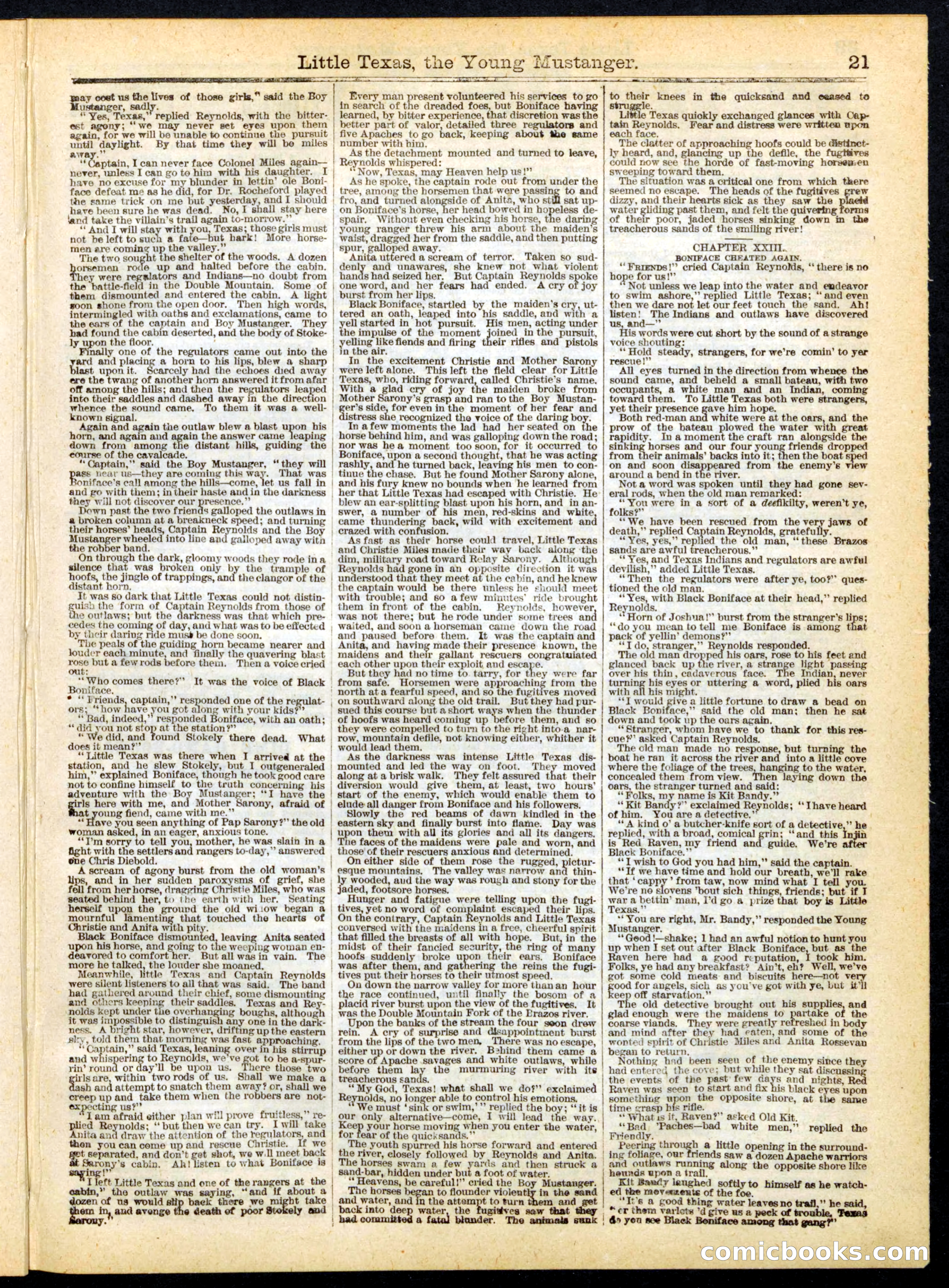 Beadle's Half Dime Library No. 163 — page 21 of 24