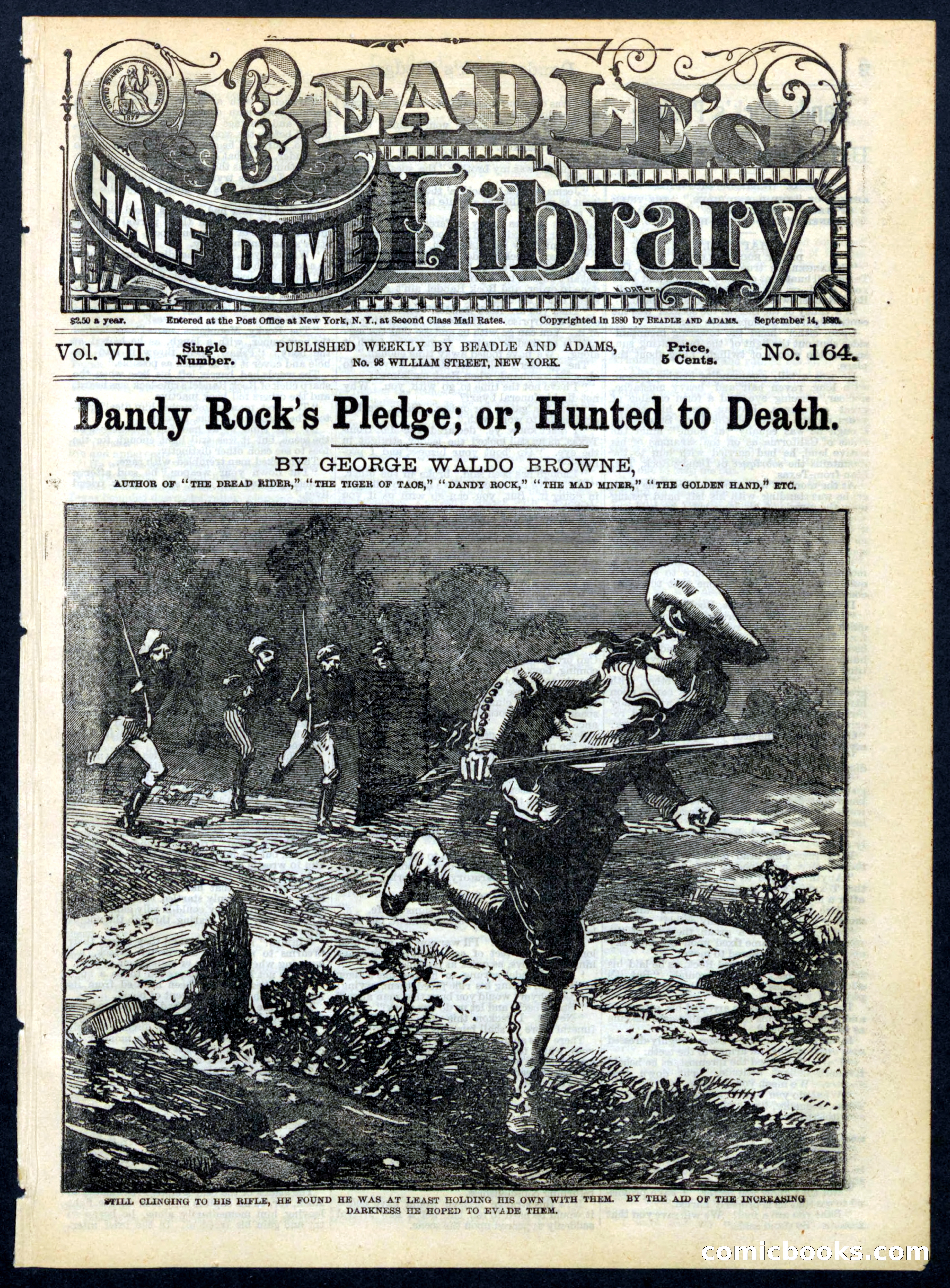 Beadle's Half Dime Library No. 164 — page 1 of 16
