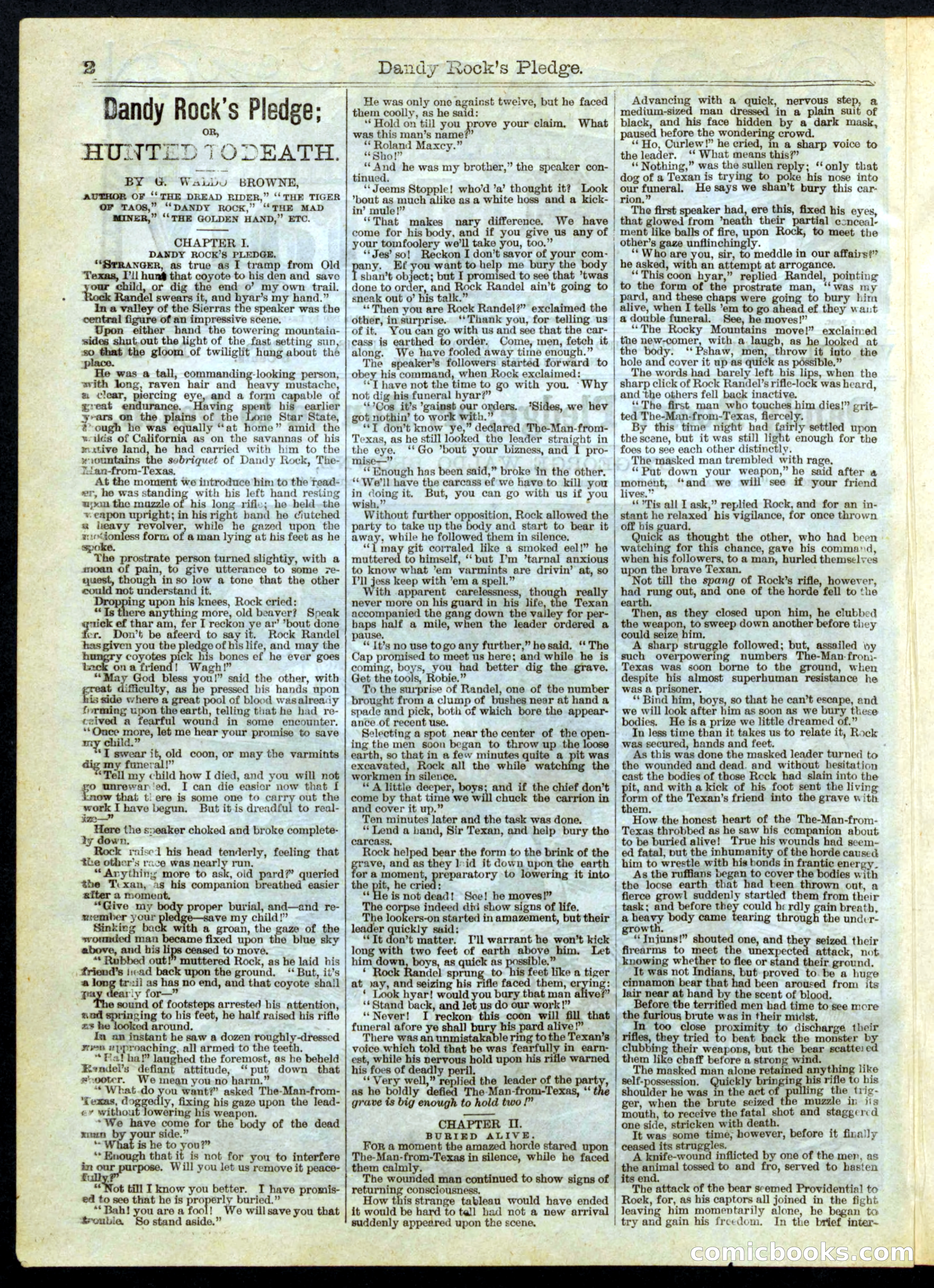 Beadle's Half Dime Library No. 164 — page 2 of 16