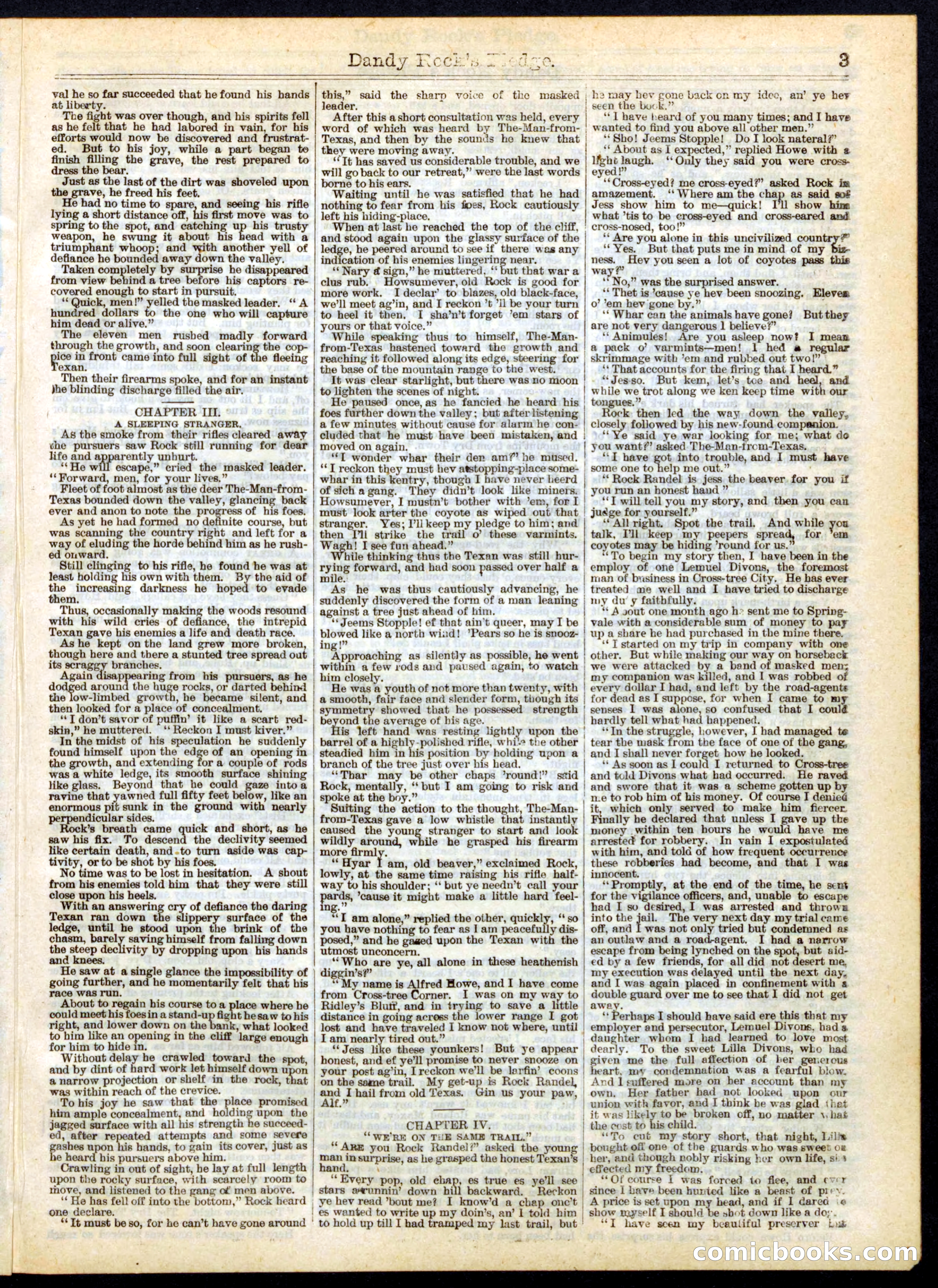 Beadle's Half Dime Library No. 164 — page 3 of 16
