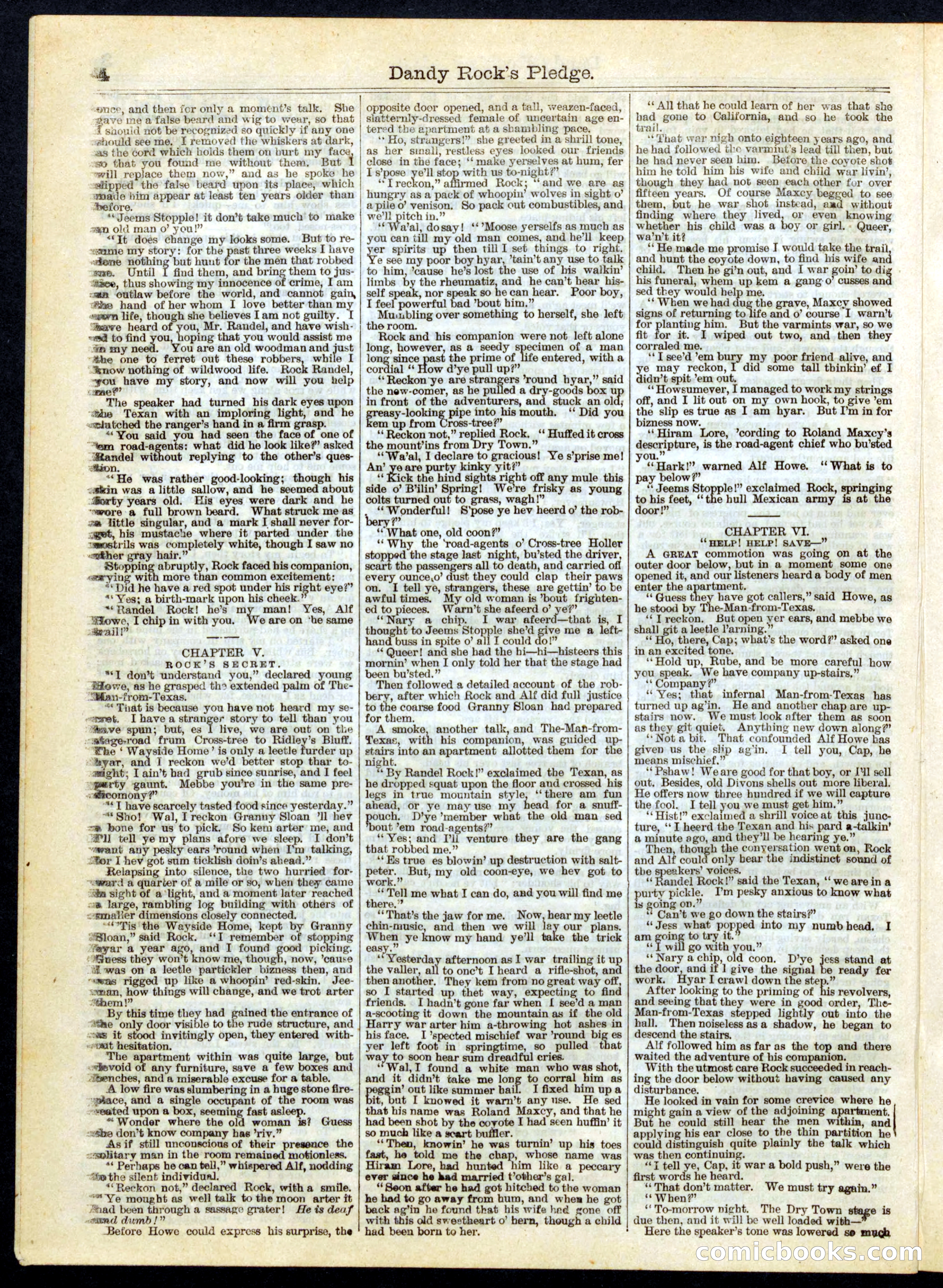 Beadle's Half Dime Library No. 164 — page 4 of 16