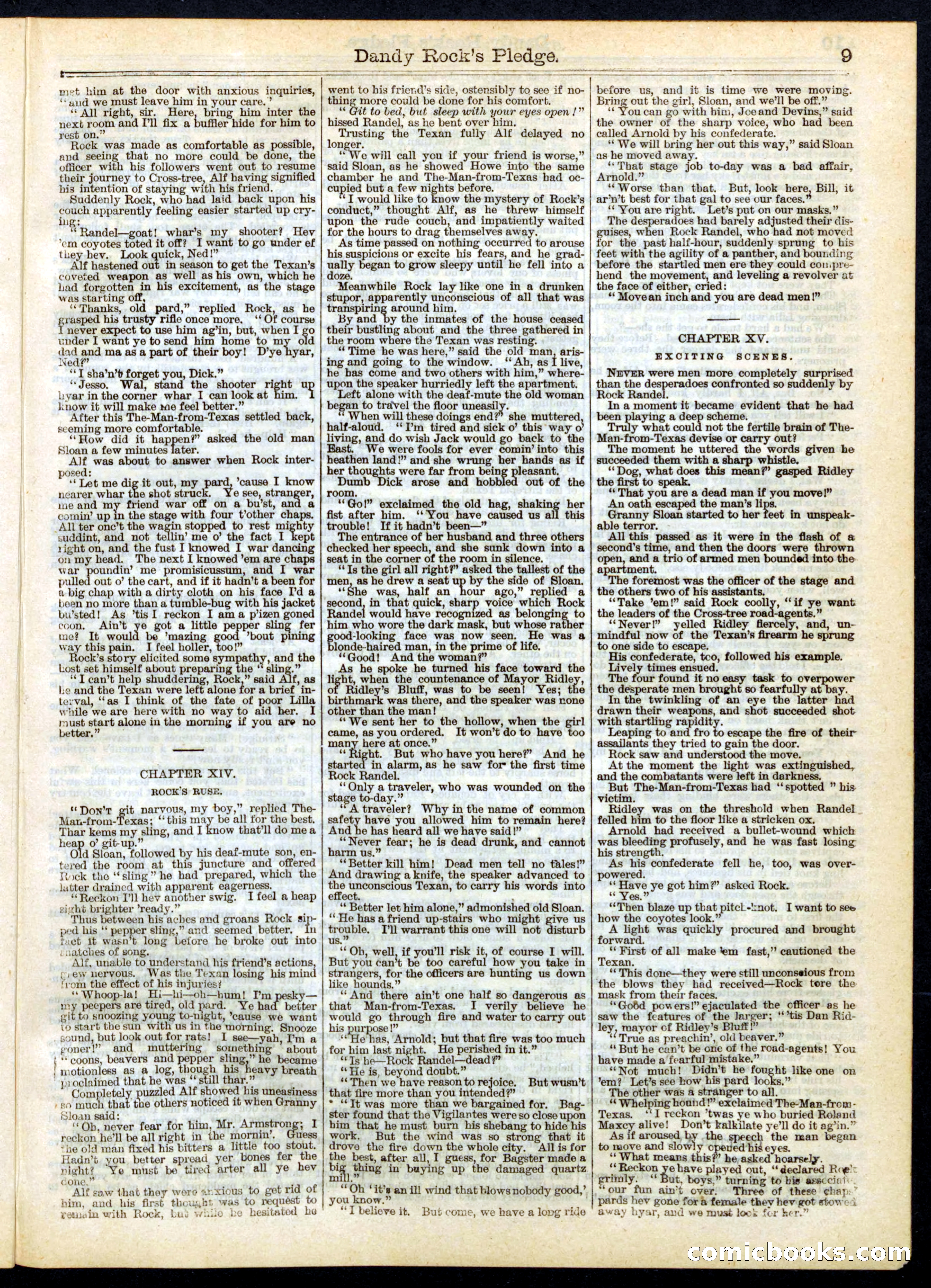 Beadle's Half Dime Library No. 164 — page 9 of 16