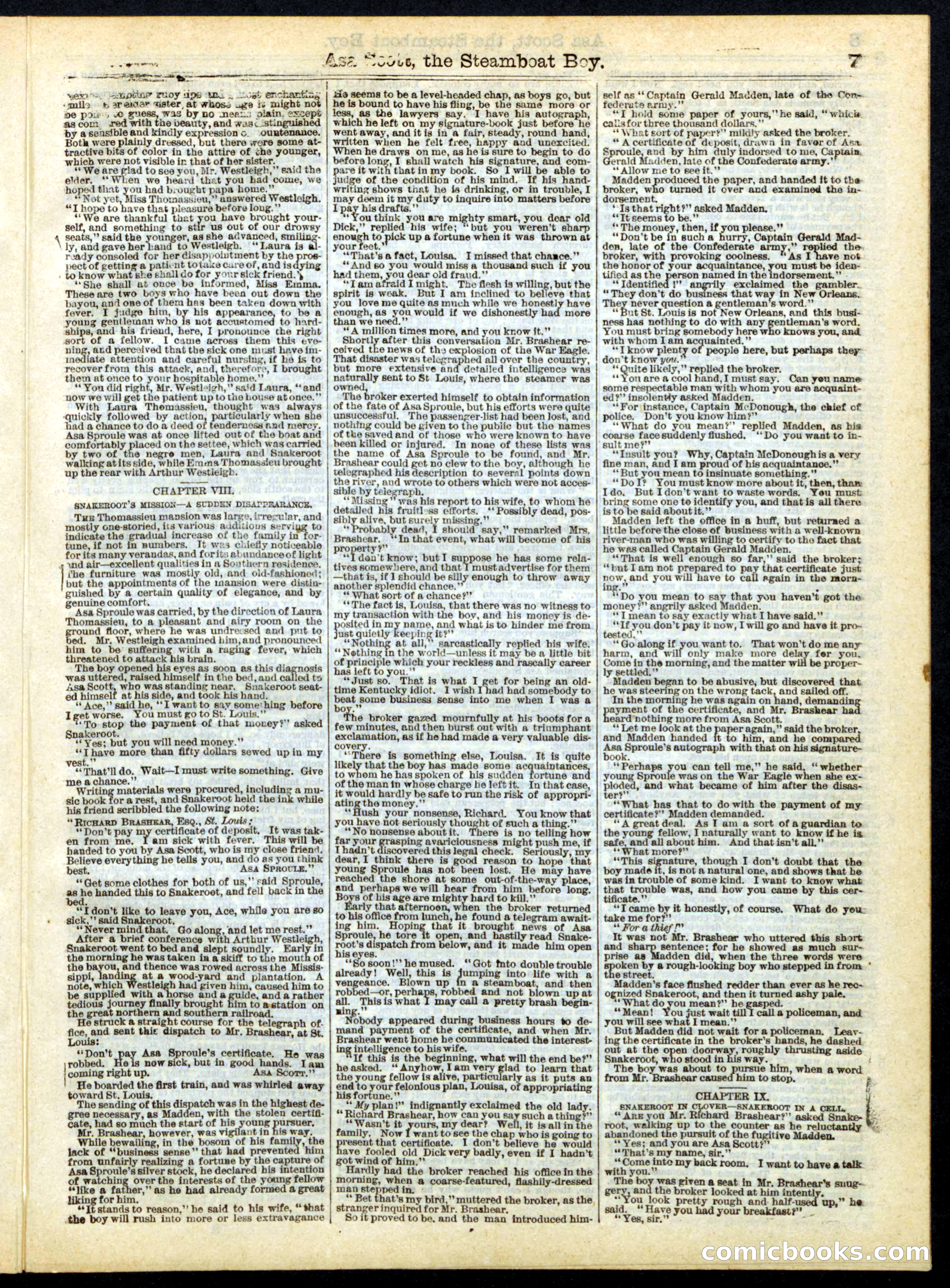 Beadle's Half Dime Library No. 167 — page 7 of 20