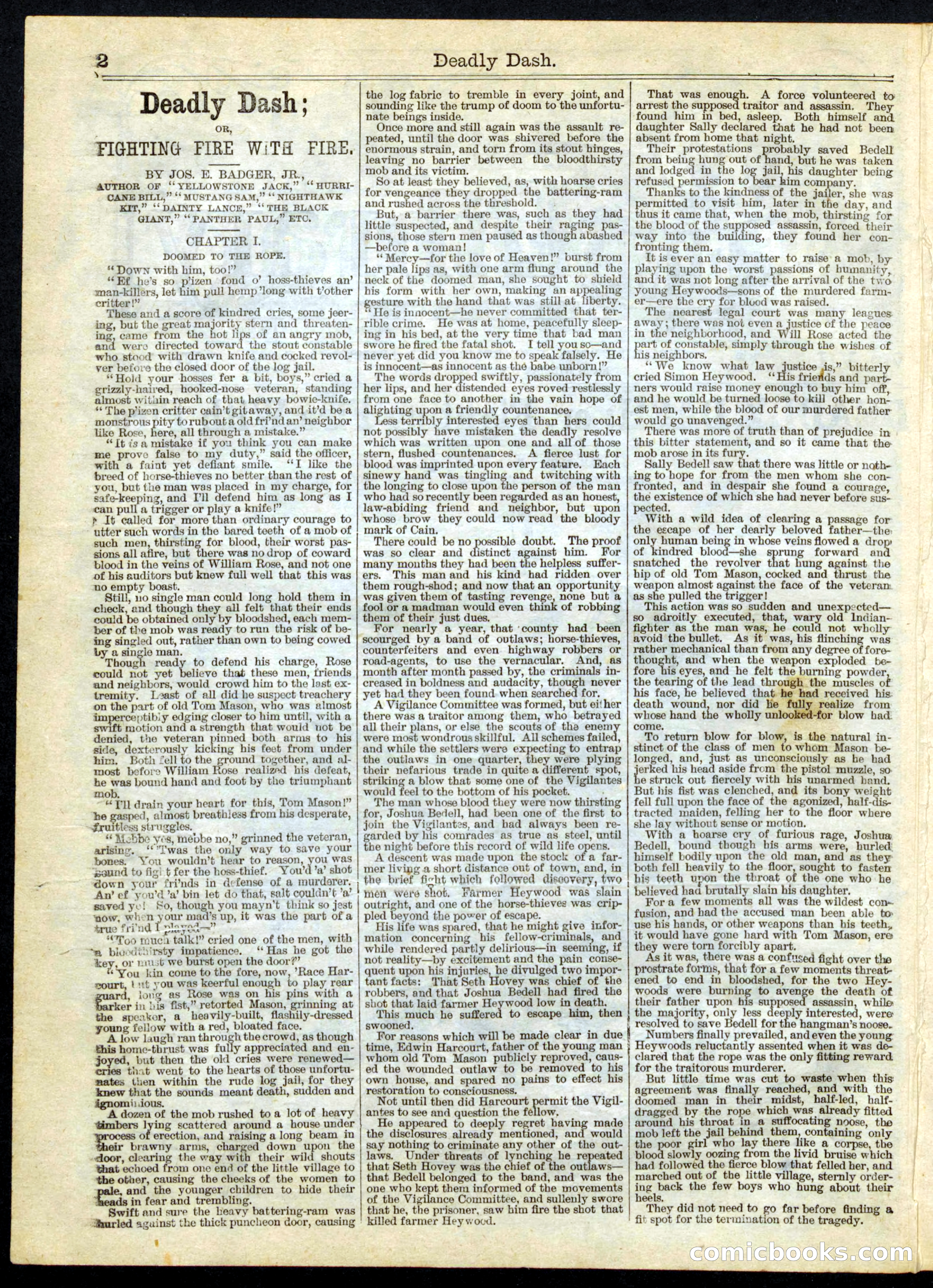 Beadle's Half Dime Library No. 168 — page 2 of 16