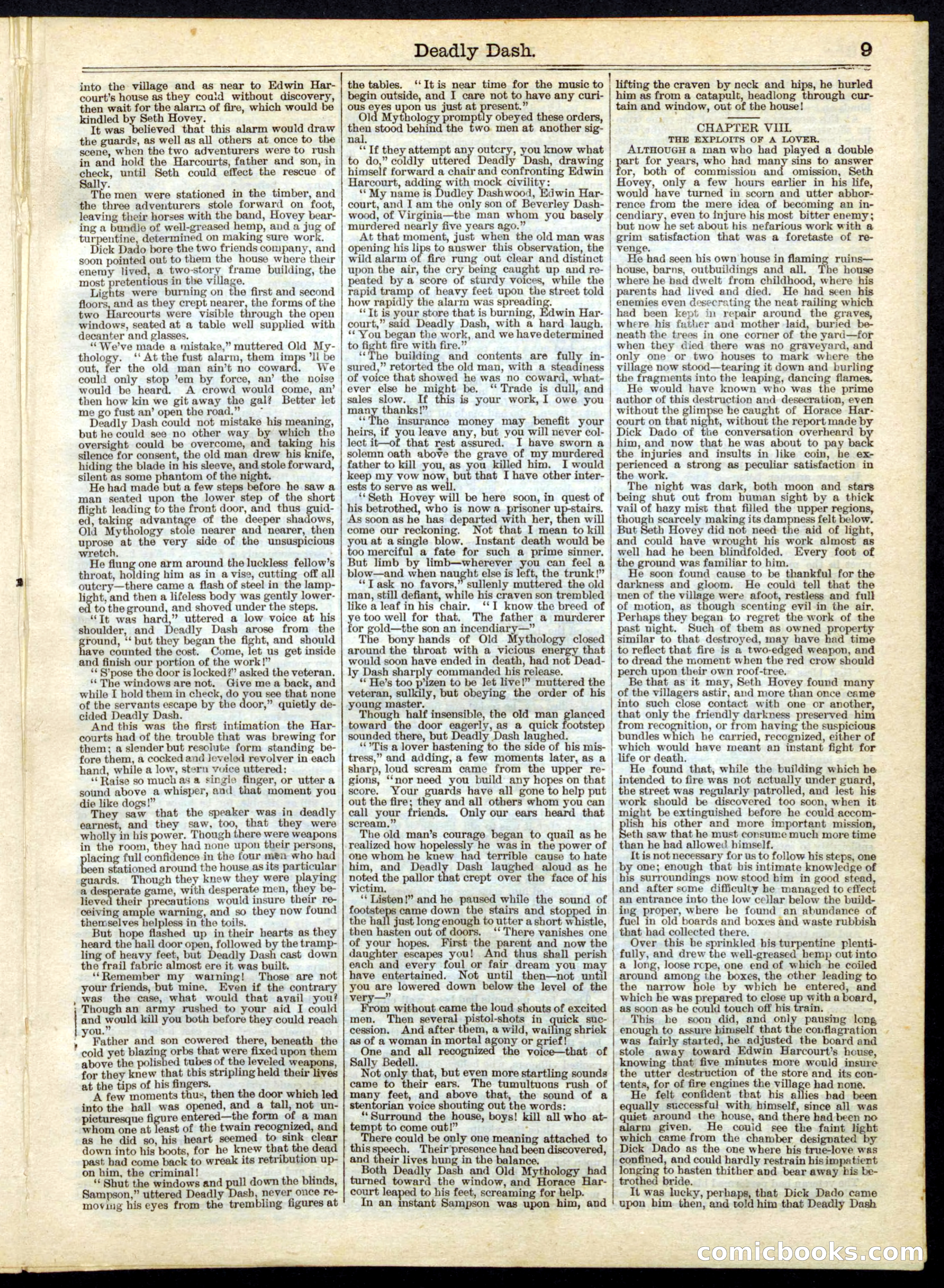 Beadle's Half Dime Library No. 168 — page 9 of 16