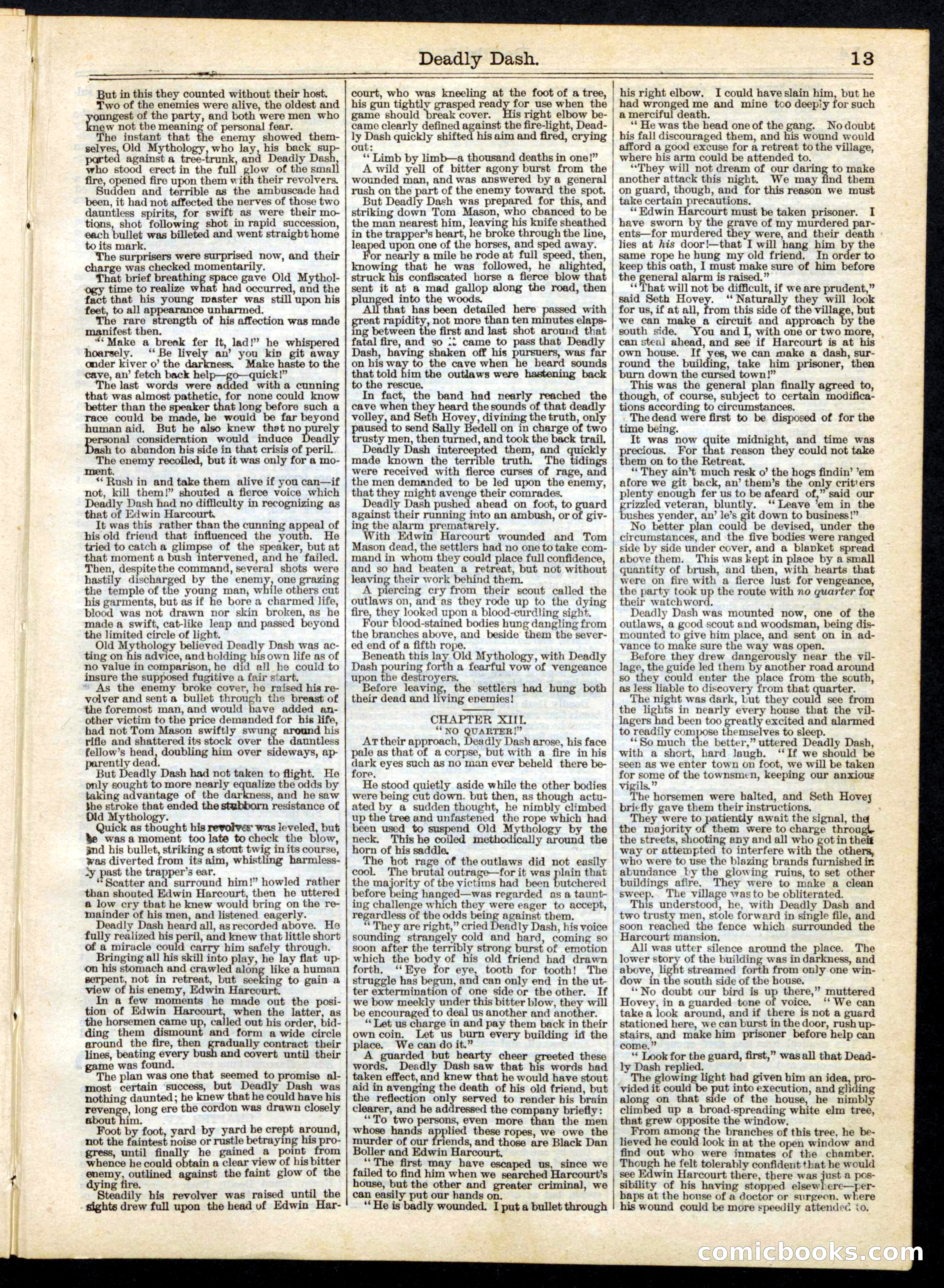 Beadle's Half Dime Library No. 168 — page 13 of 16