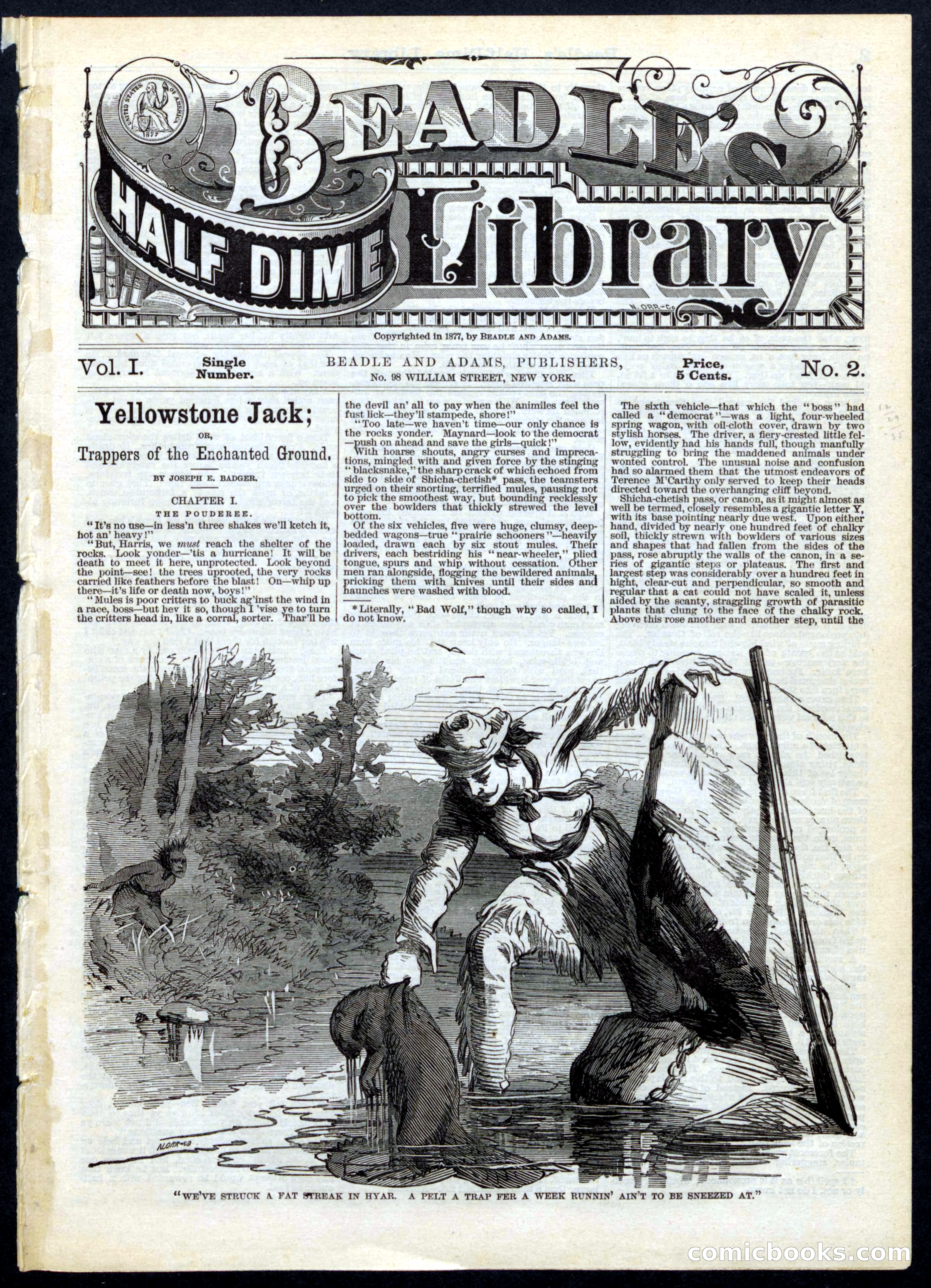 Beadle's Half Dime Library, Vol. 1, No. 2 — page 1 of 16