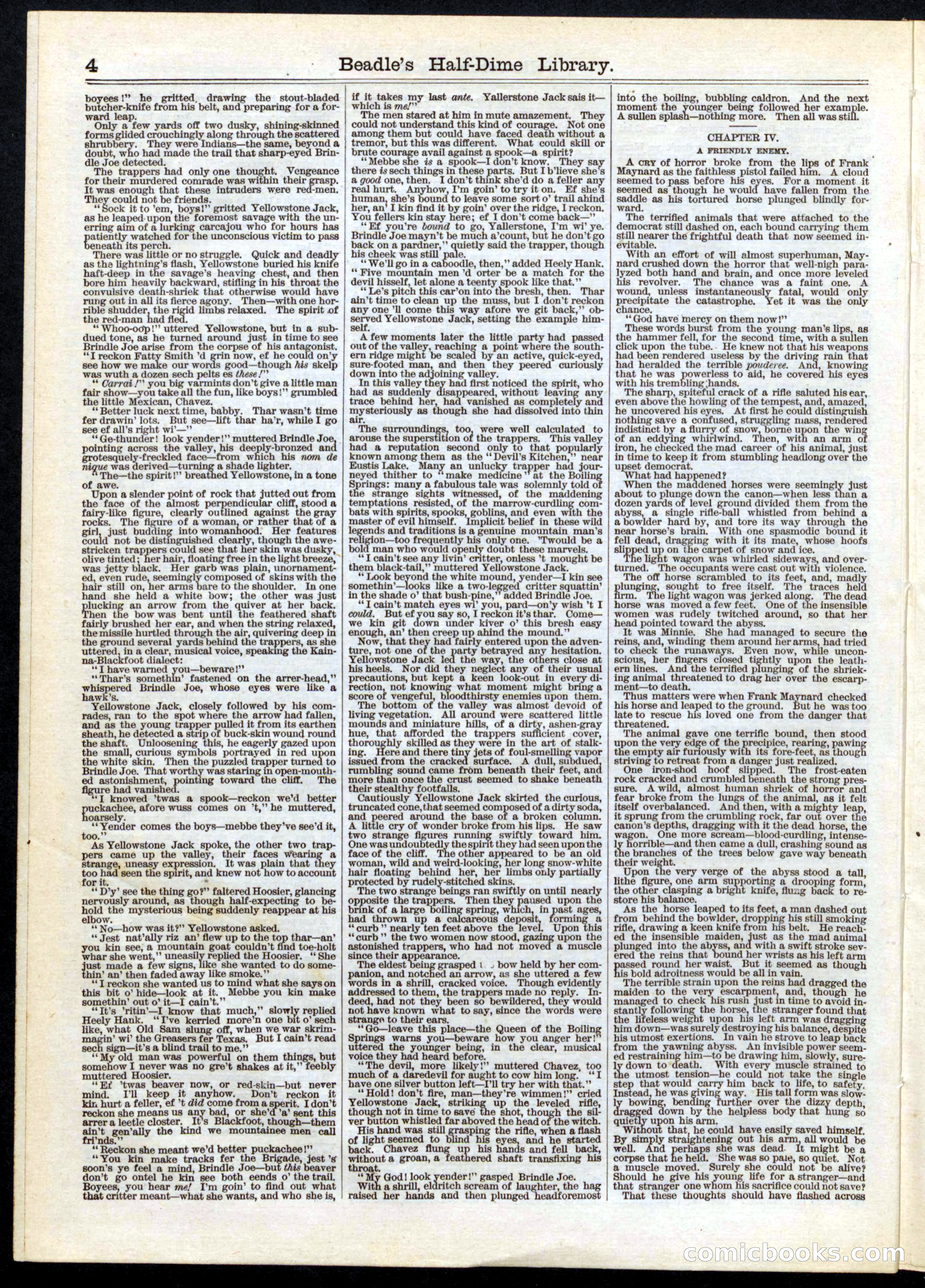 Beadle's Half Dime Library, Vol. 1, No. 2 — page 4 of 16