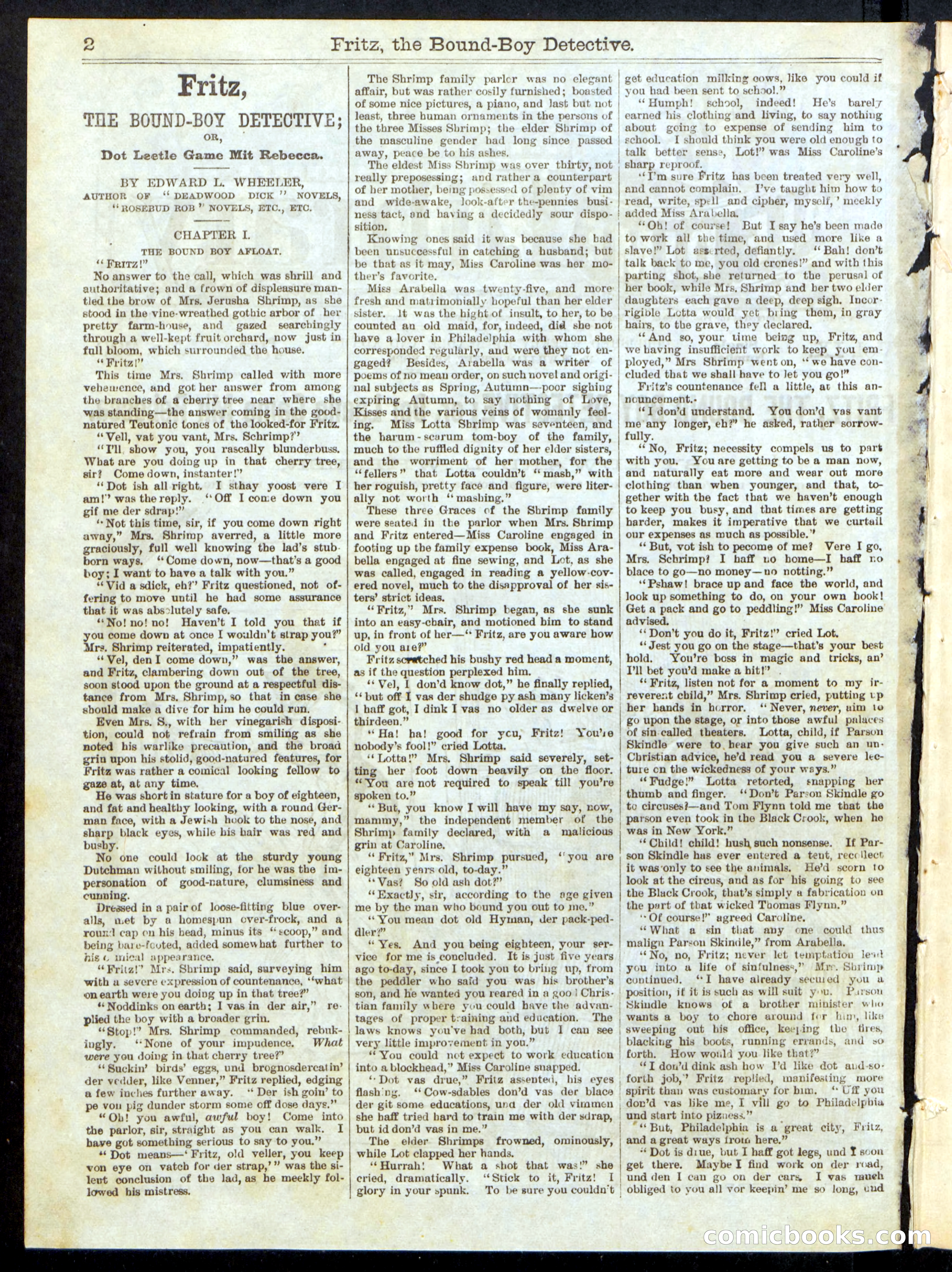 Beadle's Half Dime Library No. 209 — page 2 of 16