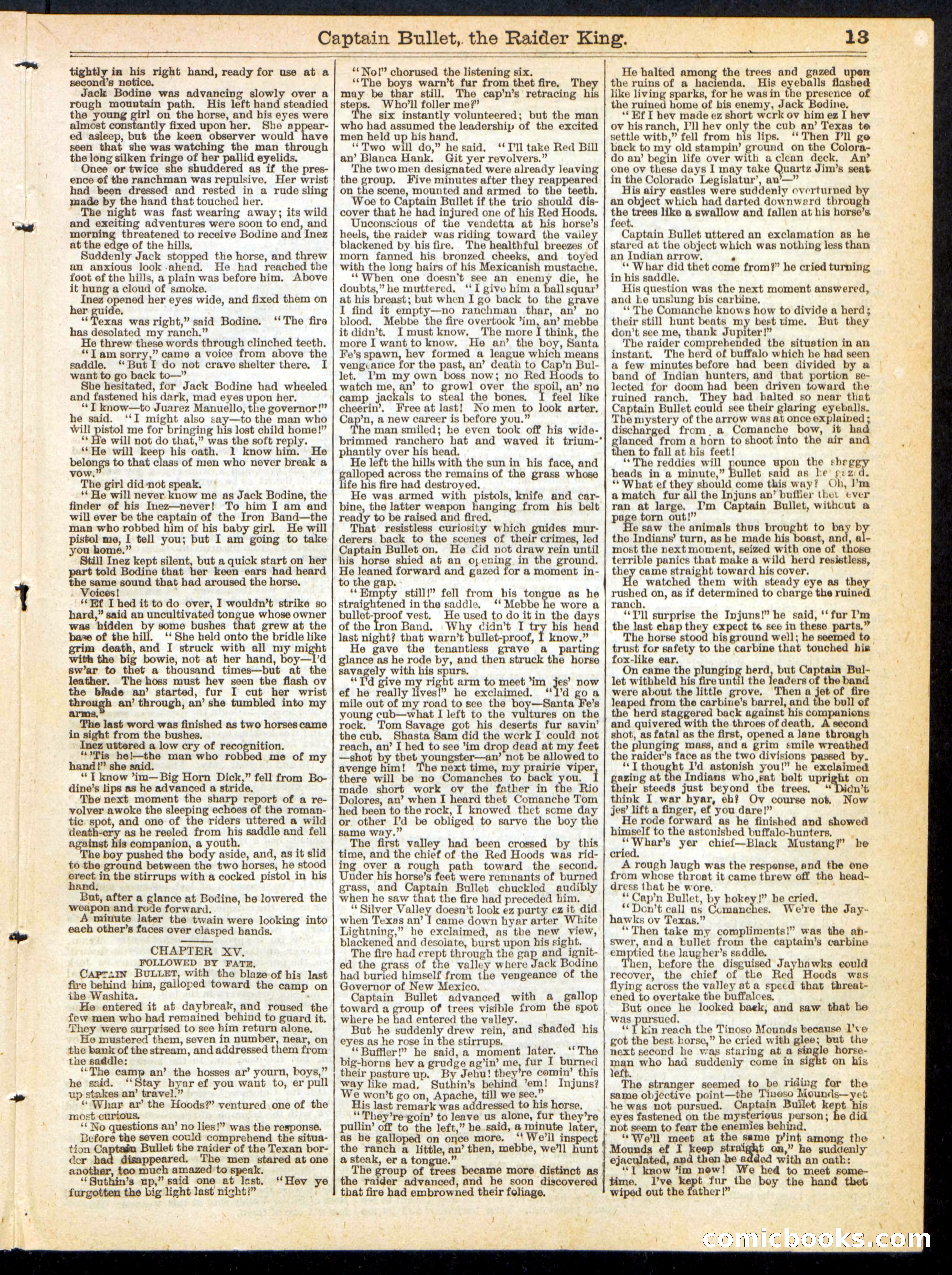 Beadle's Half Dime Library No. 215 — page 13 of 16