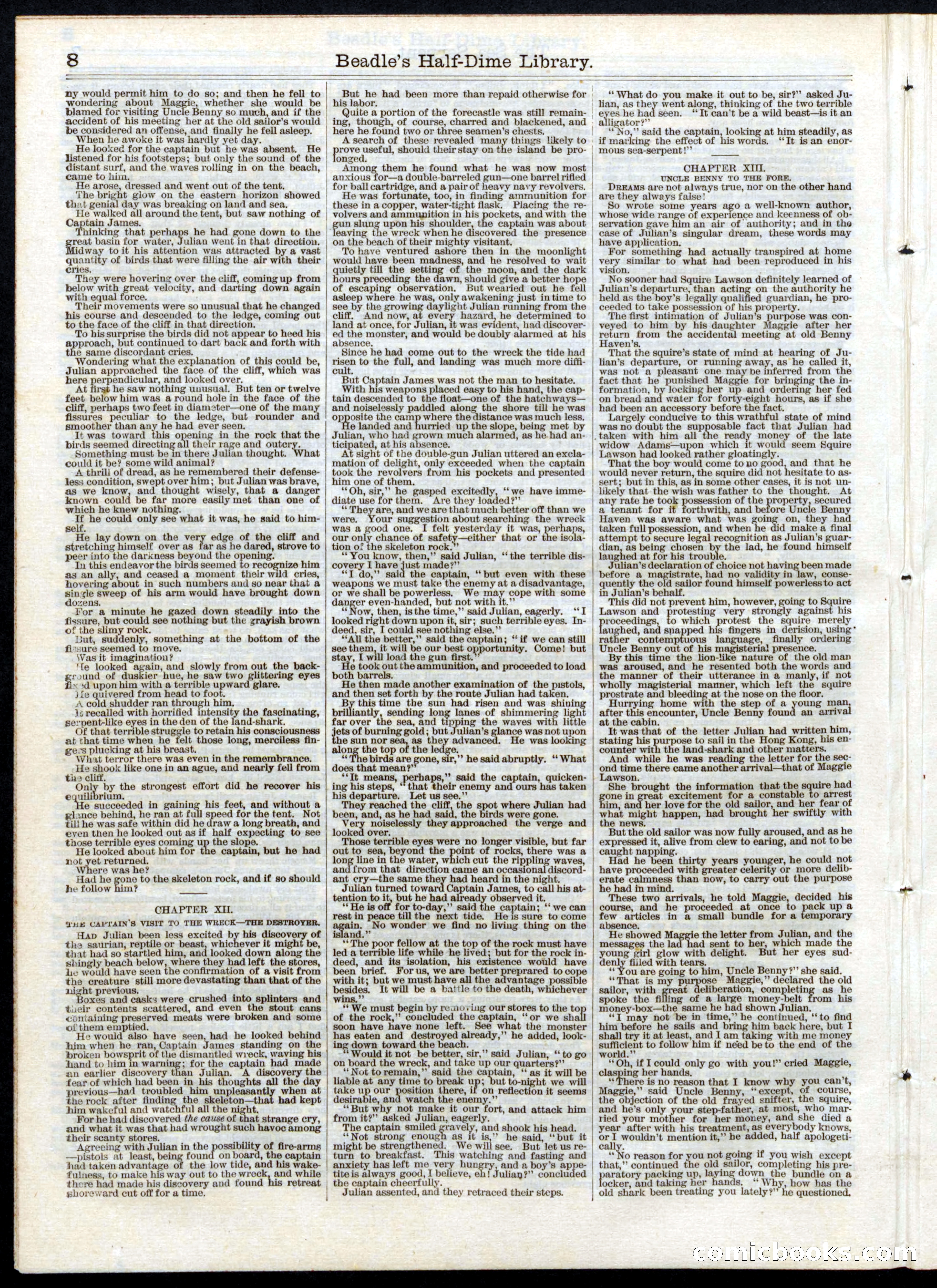 Beadle's Half Dime Library, No. 22 — page 8 of 16