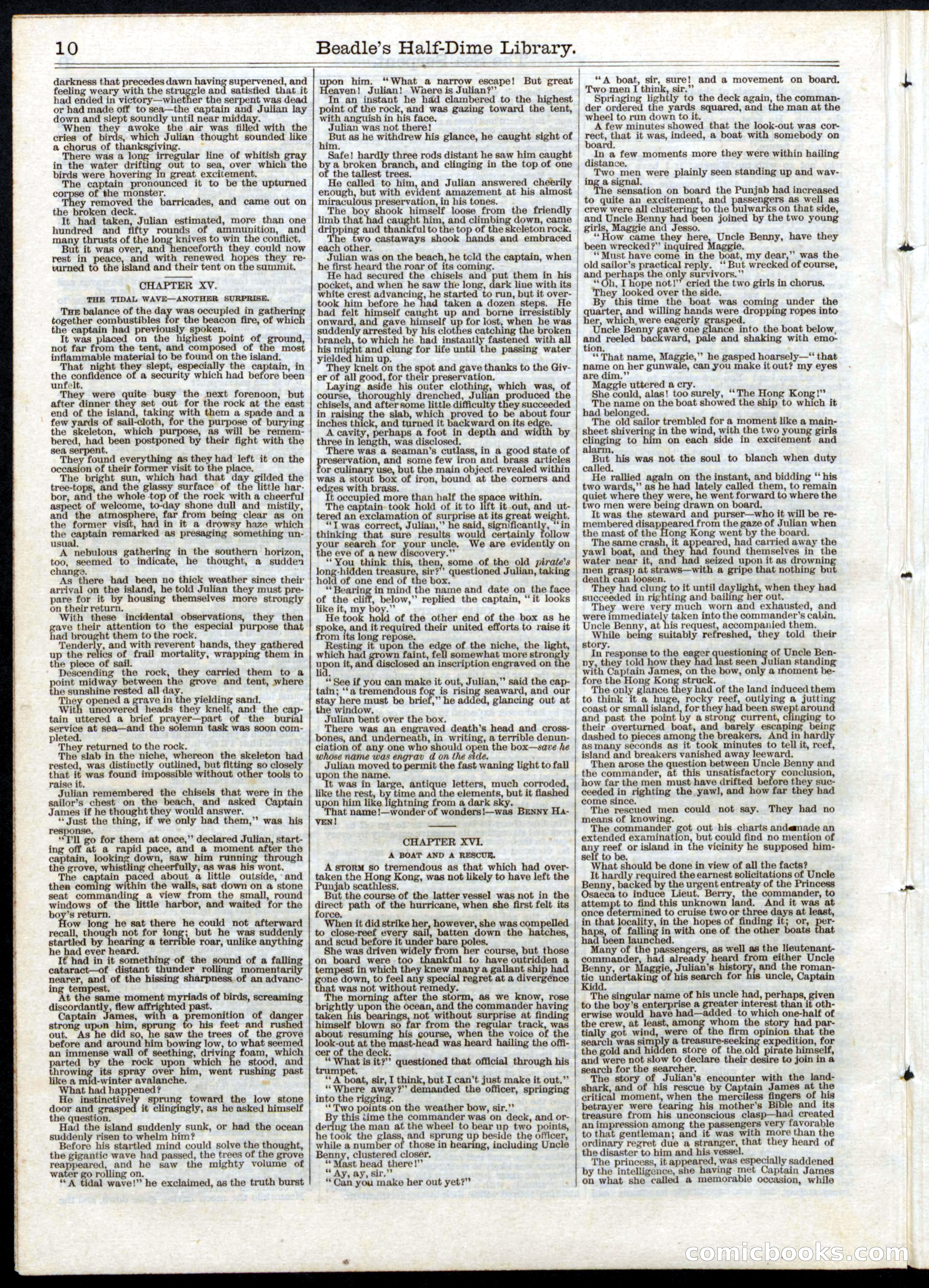 Beadle's Half Dime Library, No. 22 — page 10 of 16