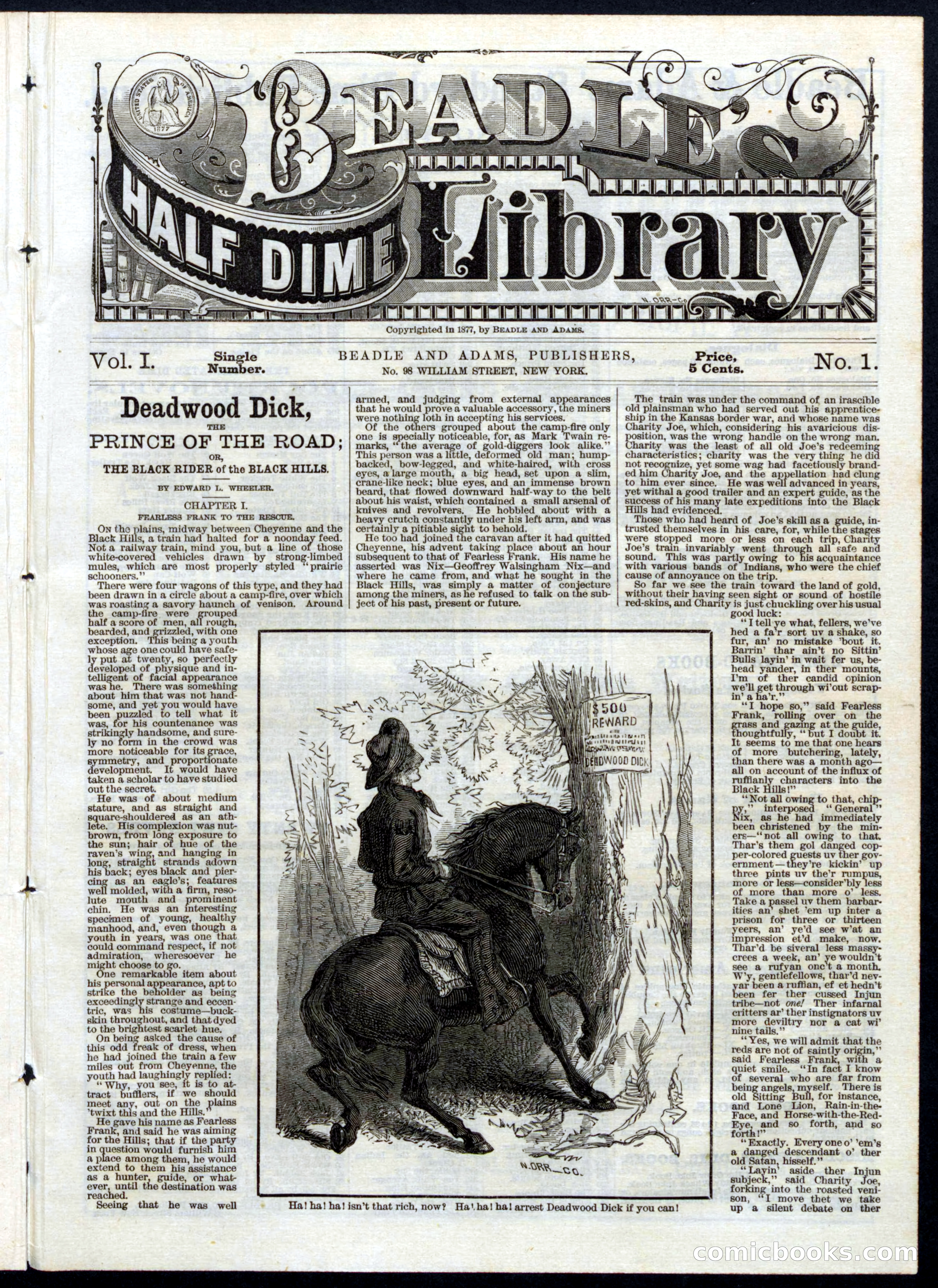Beadle's Half Dime Library, No. 22 — page 13 of 16